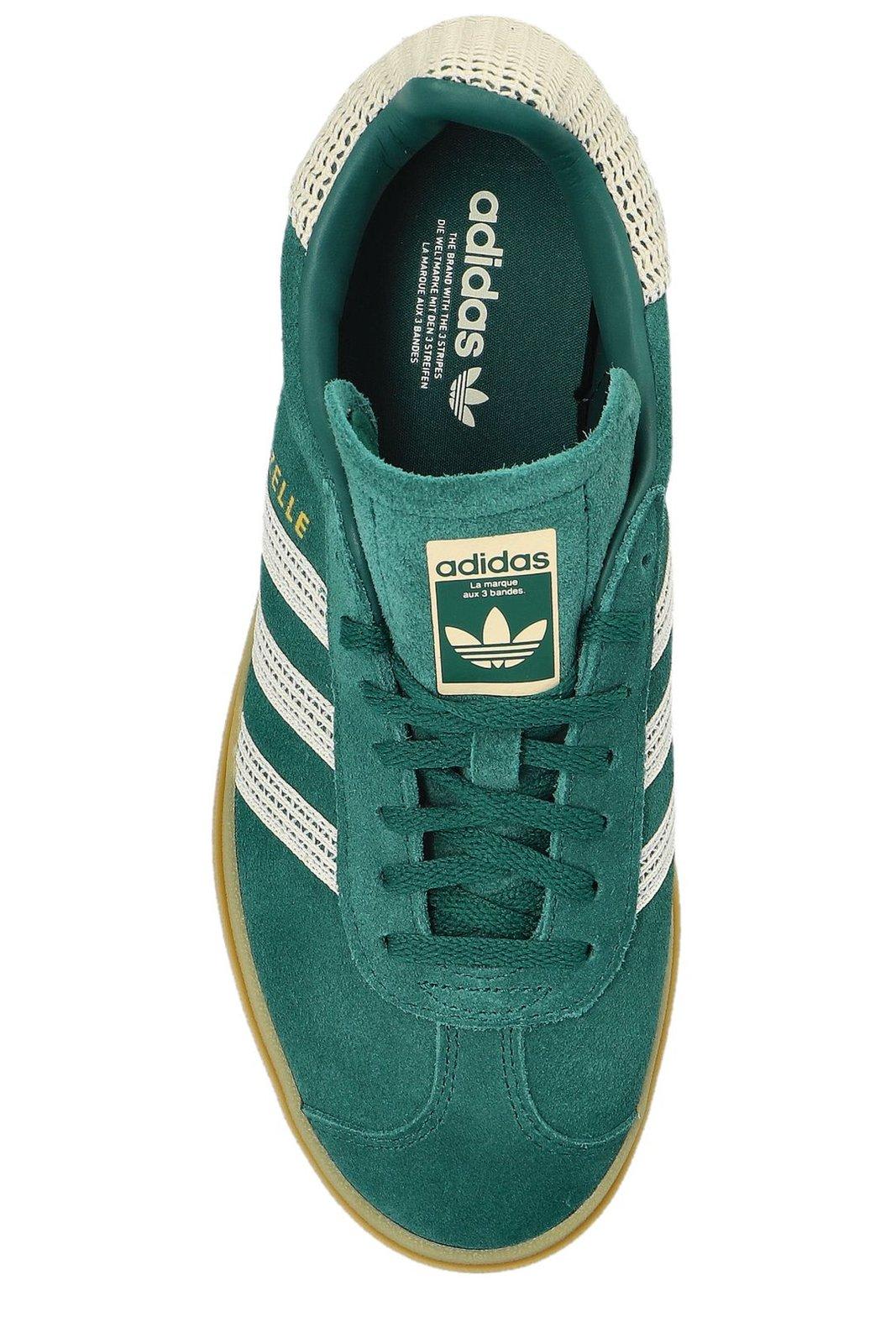 Adidas Originals Gazelle Bold Sneakers In Cgreen/wonwhi/goldmt