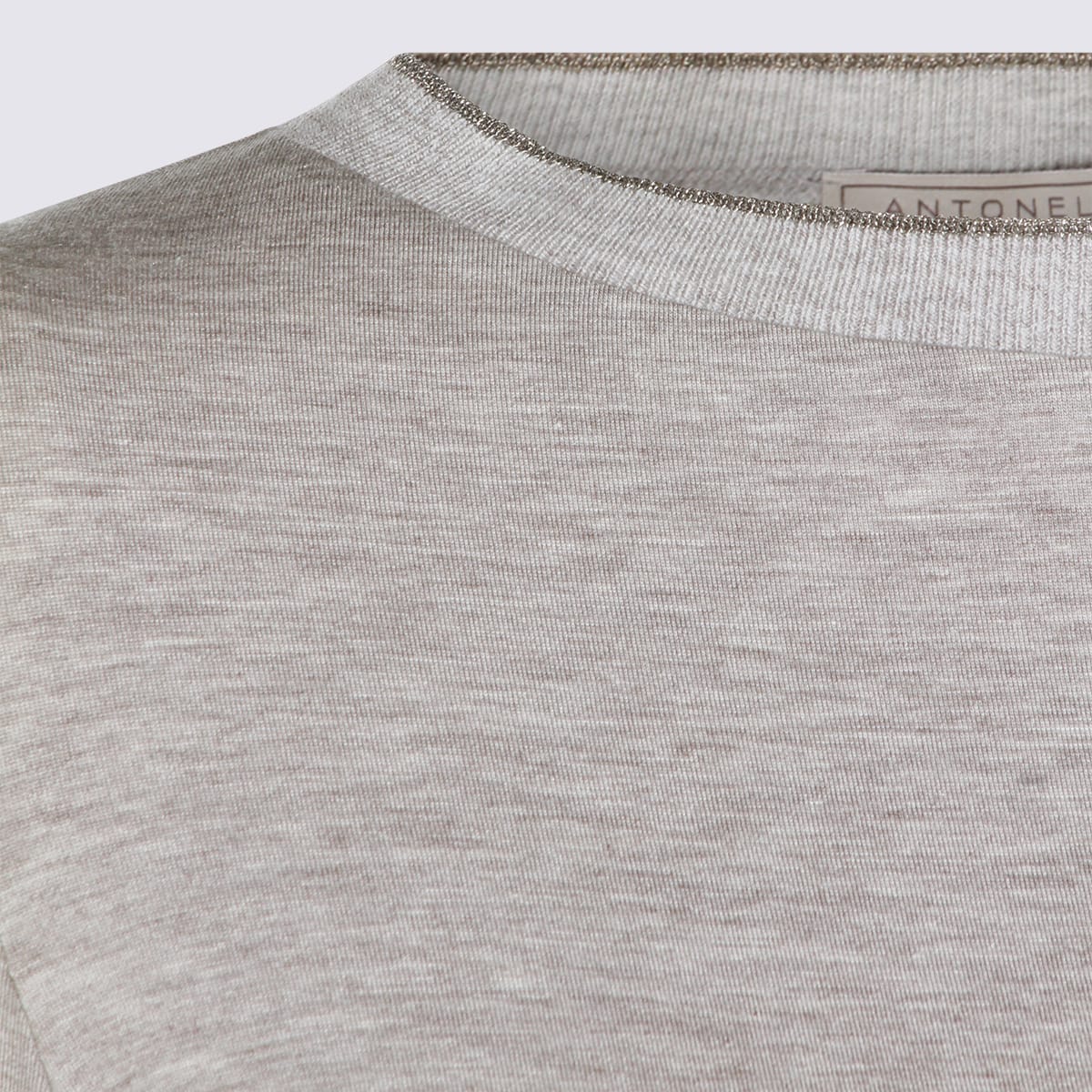 Antonelli Round Neck Long-sleeved T-shirt In Gray
