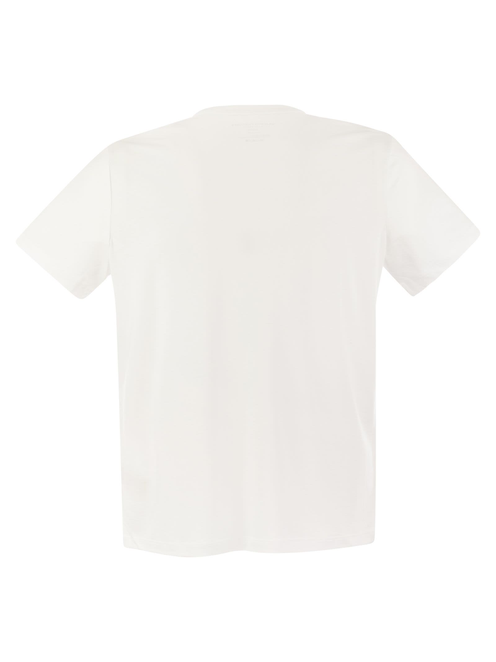 Shop Majestic Short-sleeved T-shirt In Lyocell And Cotton In White