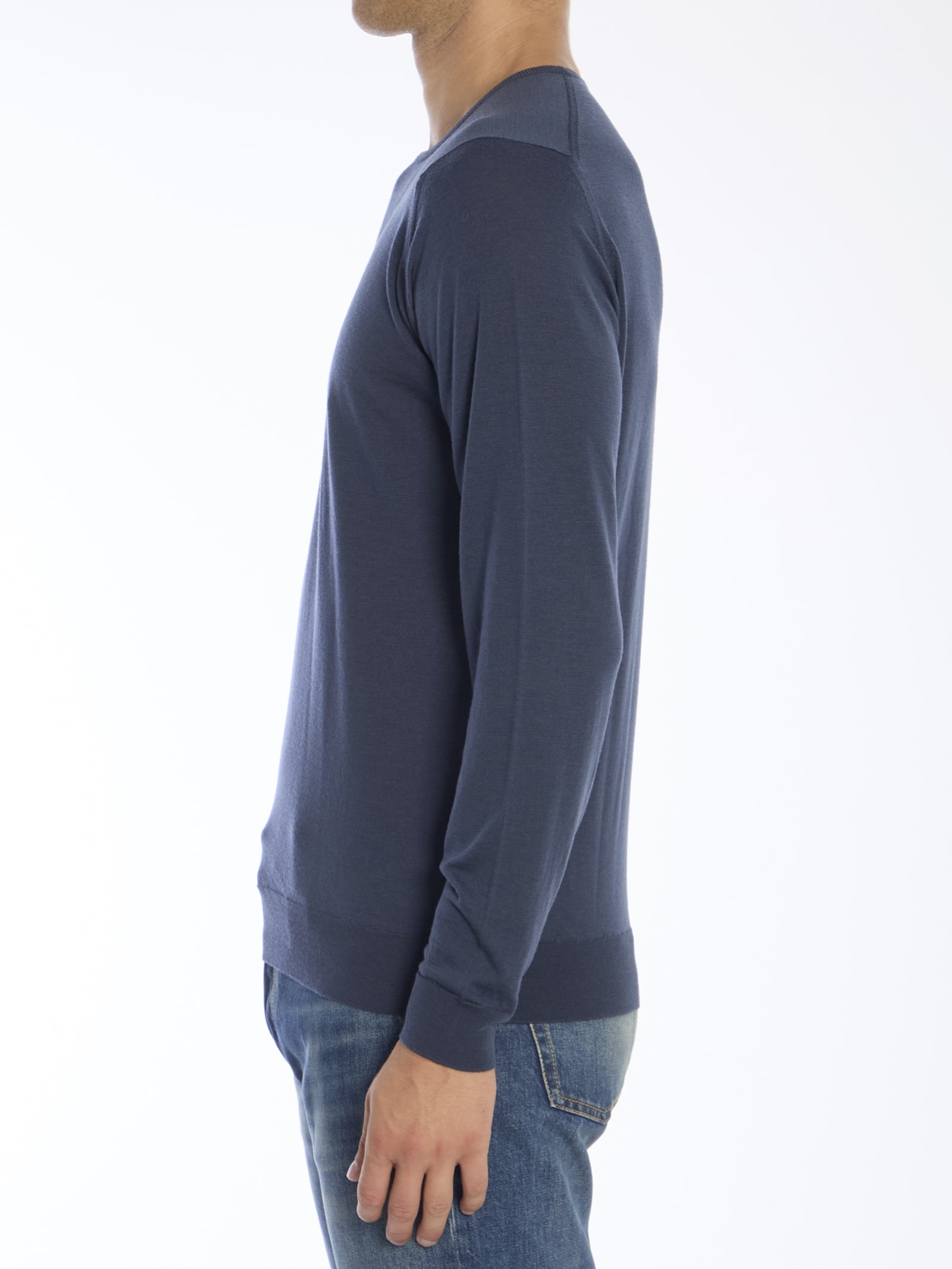 Shop John Smedley Lundy Pullover In Blue