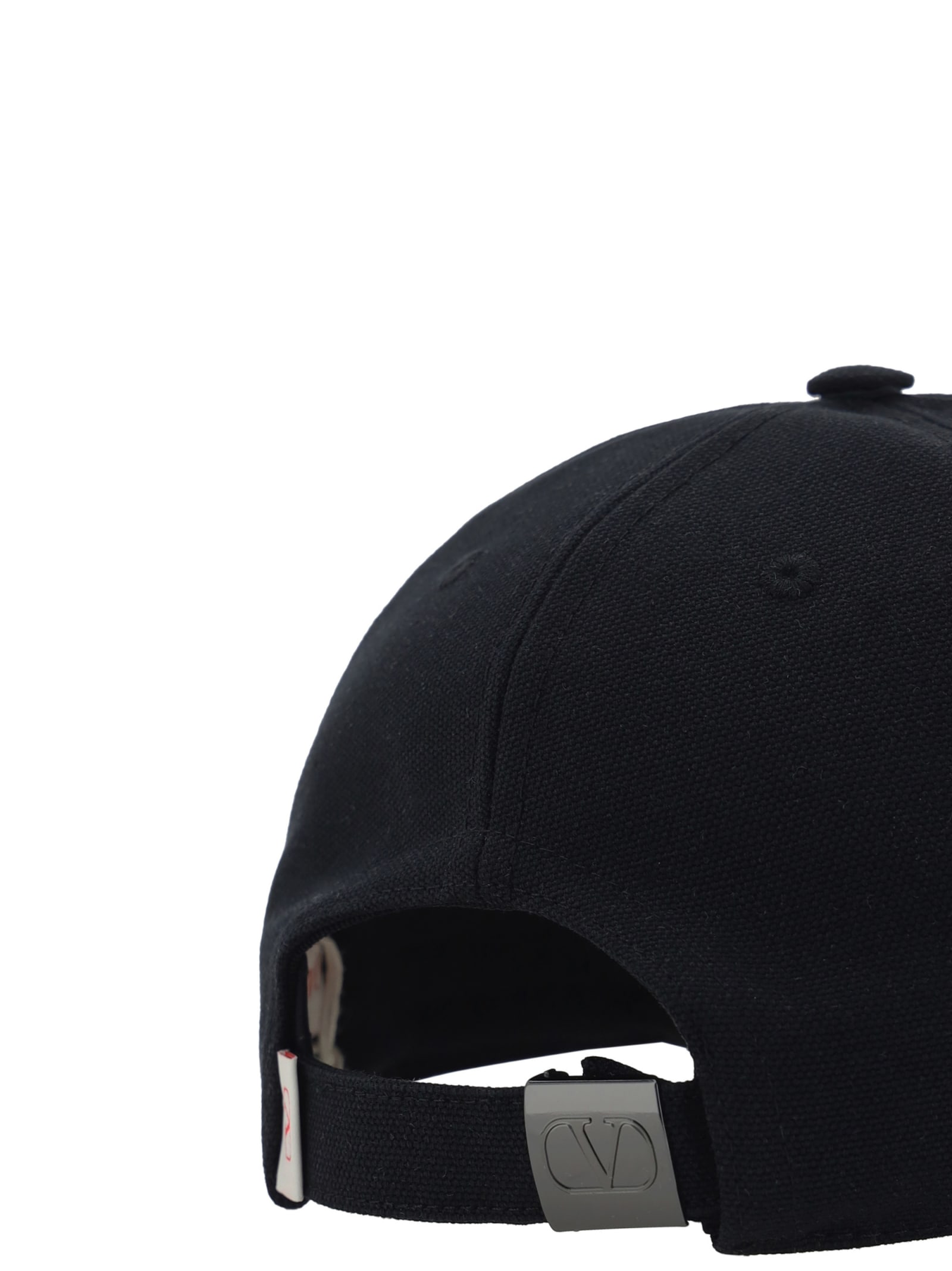 Shop Valentino Baseball Hat In Black