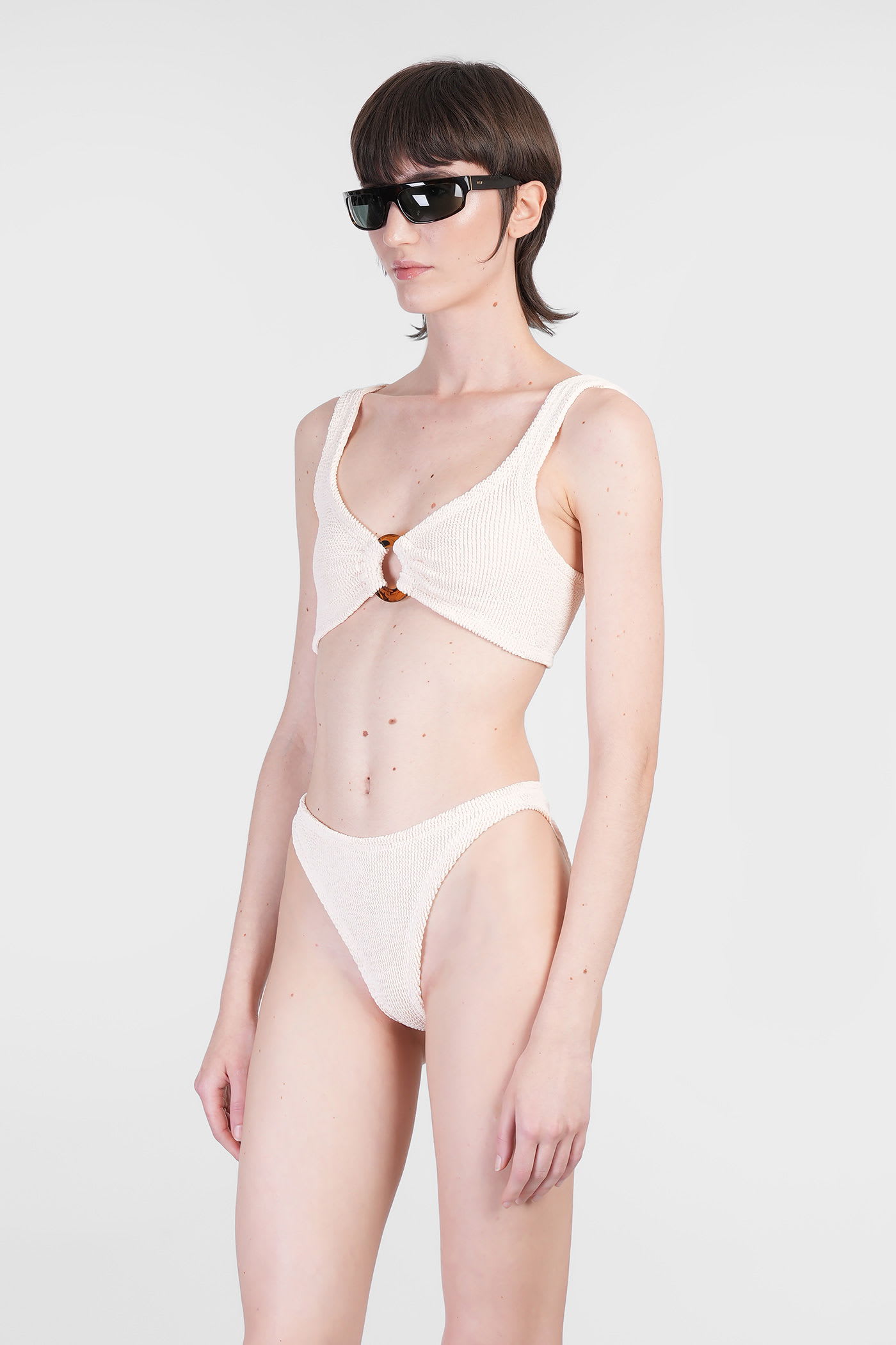 Hunza G Julia Bikini Beachwear In Powder Polyamide