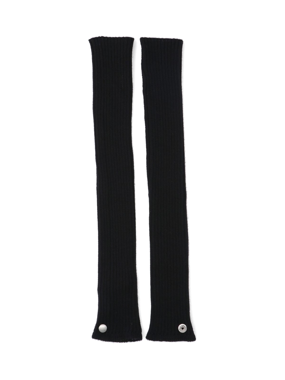 Rick Owens Knit Gloves With Button Detail And Ribbed Texture In Black