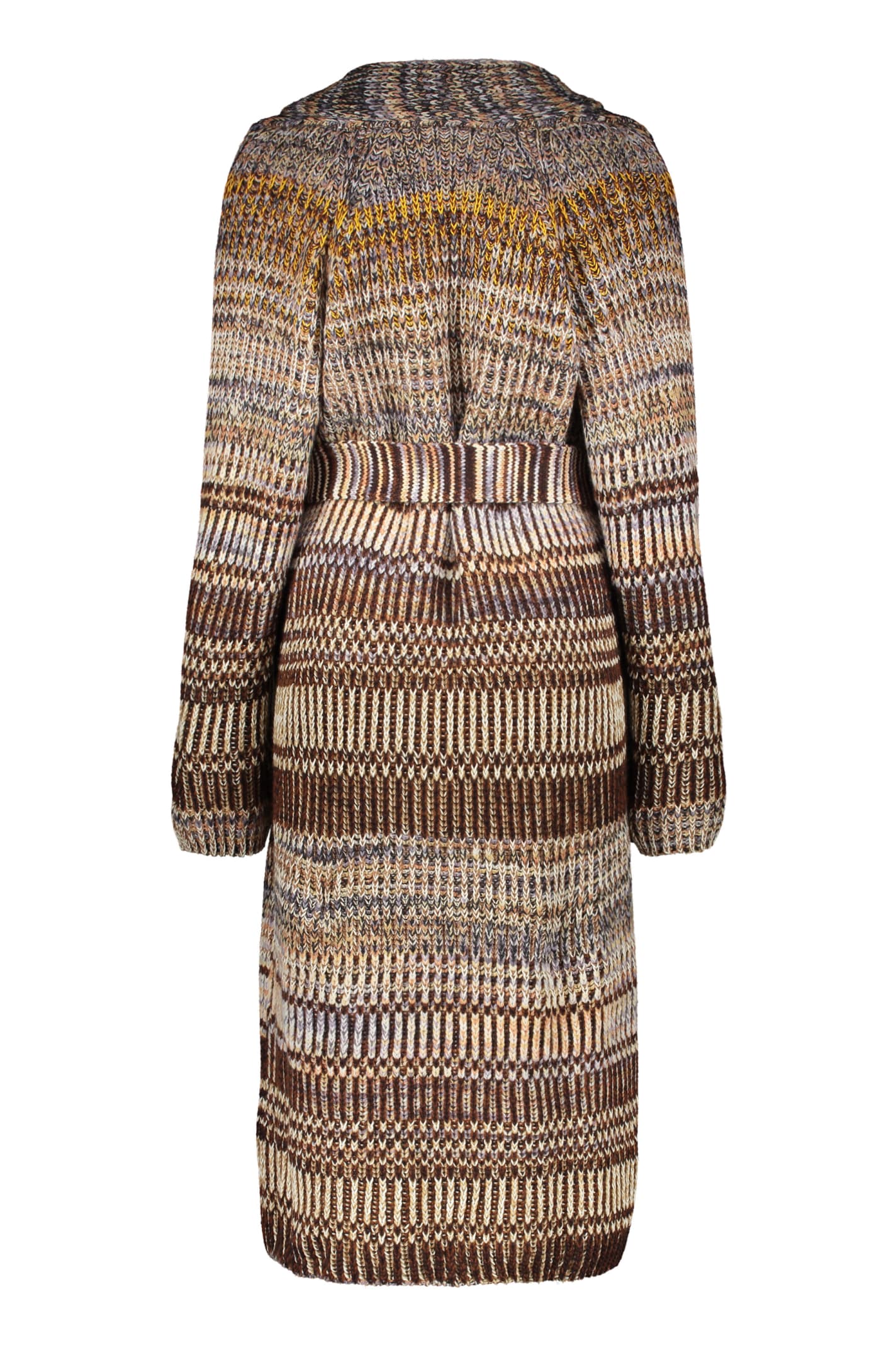 Shop Missoni Ribbed-knit Cardigan In Multicolor