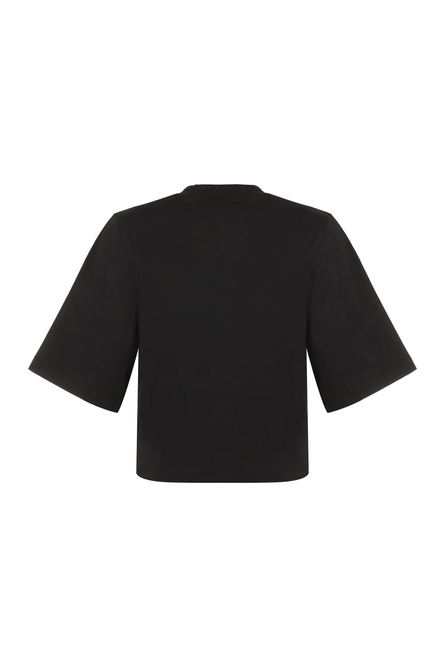 Shop Palm Angels Cotton Crew-neck T-shirt In Black