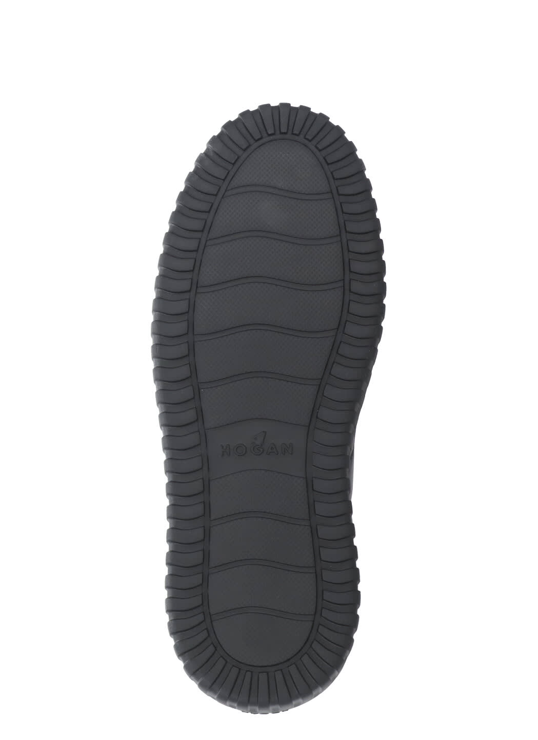 Hogan Leather H-stripes Tread Sneakers In Black