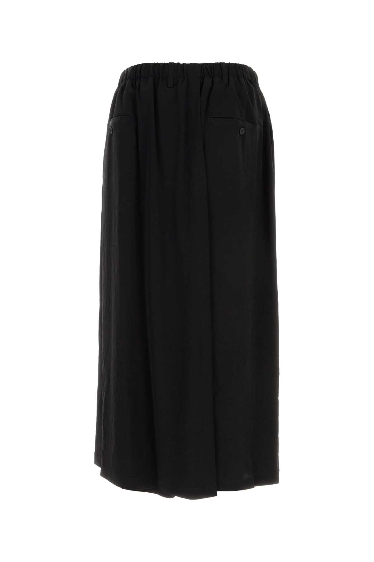 Yohji Yamamoto Black Triacetate Blend Pant-skirt In Black