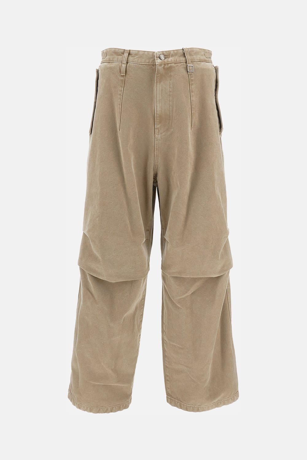 Wooyoungmi Relaxed Fit Cotton Wide-leg Trousers In Neutral