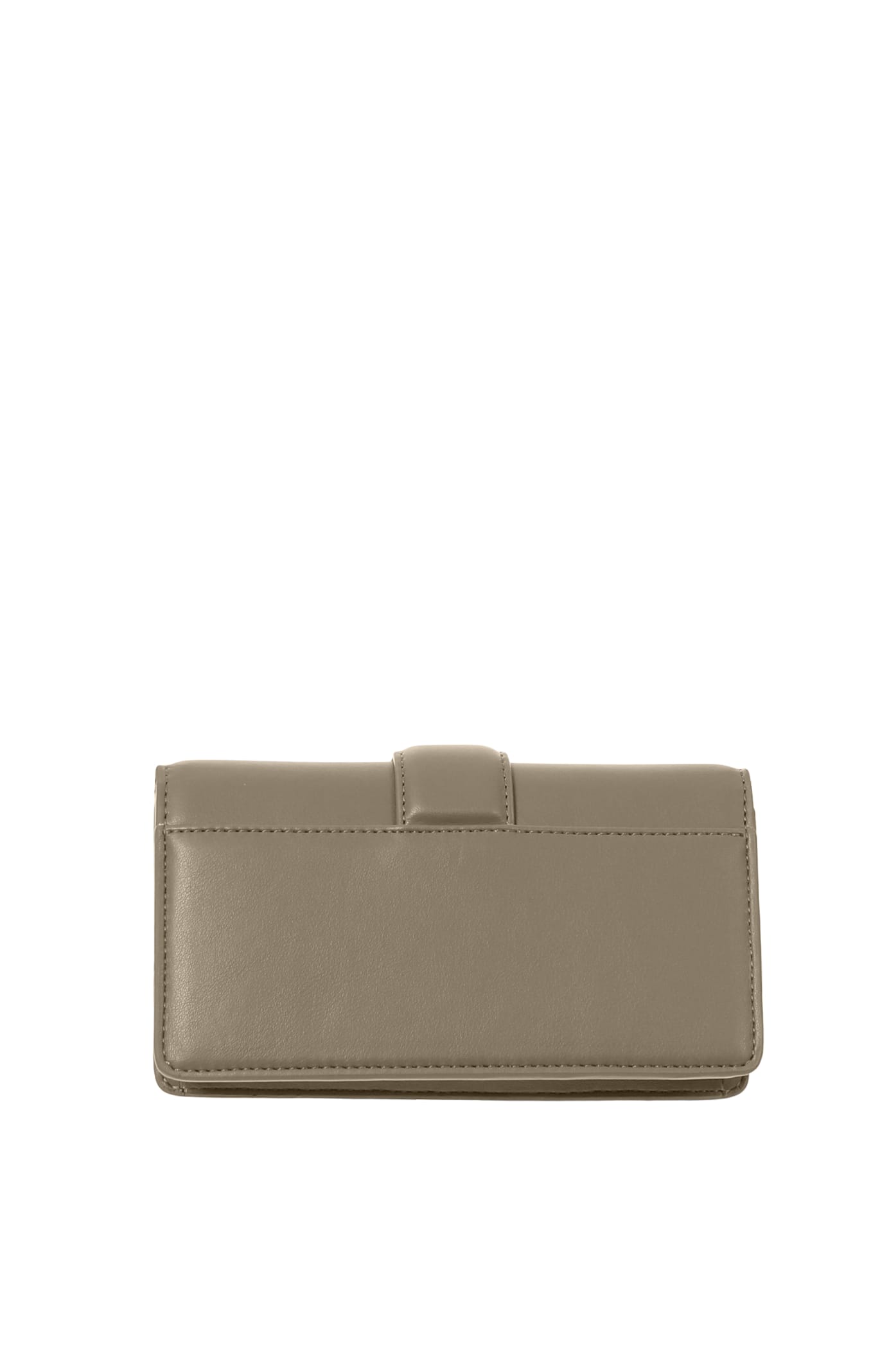 Just Cavalli Snake-buckle Strap Wallet In Gray