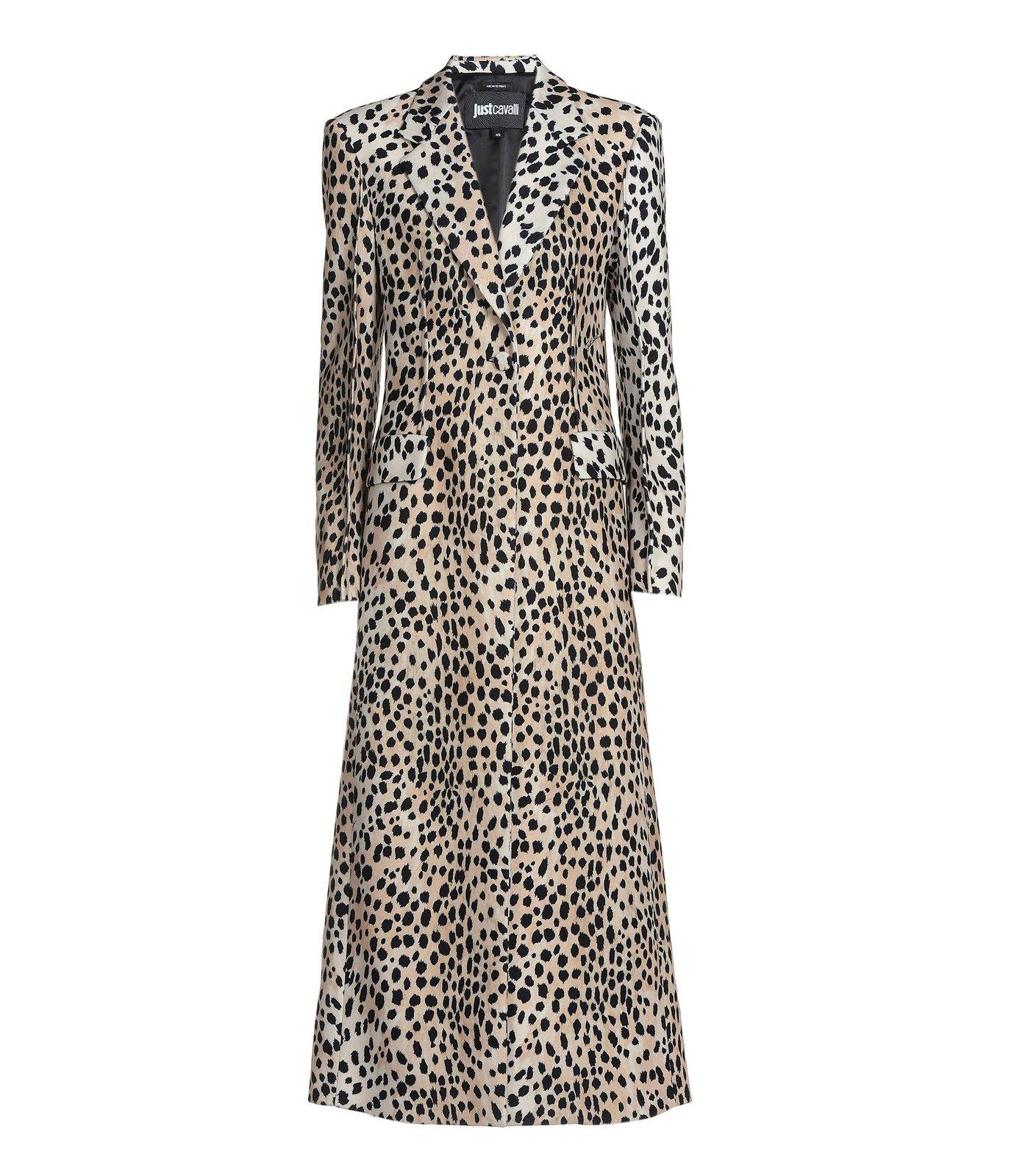 Just Cavalli Leopard-printed Long Coat