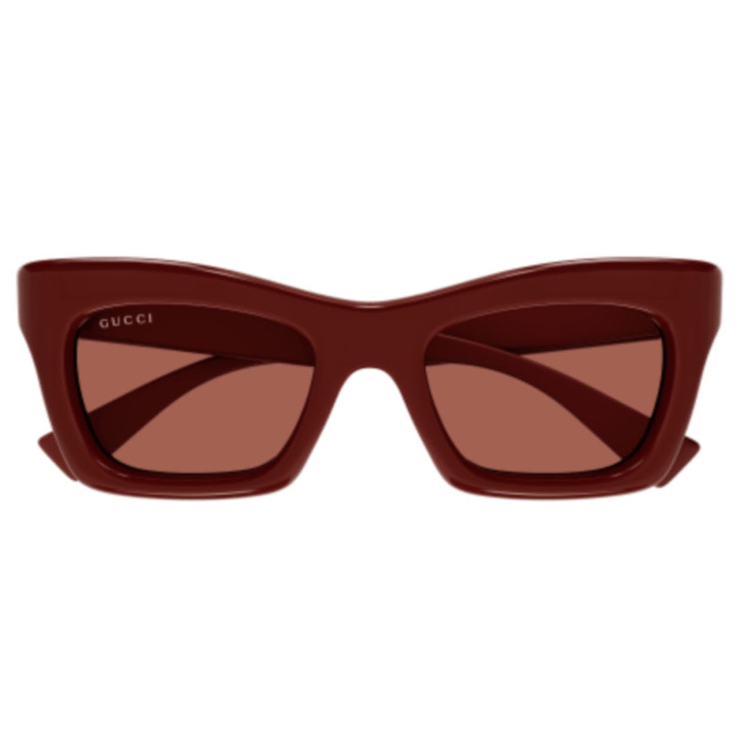 Shop Gucci Gg1773s003 Burgundy Burgundy Bro