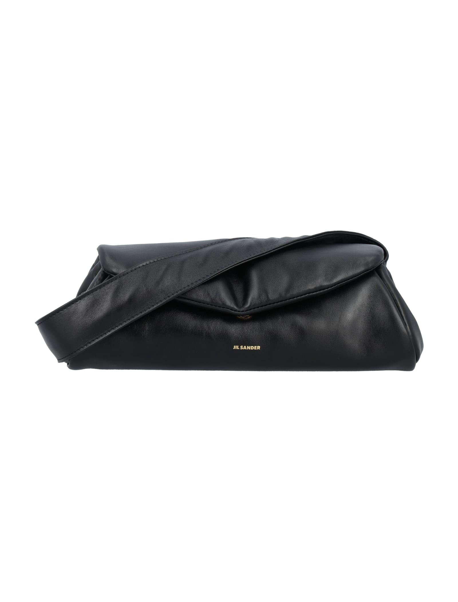 Jil Sander Padded Cannolo Small Bag In Black