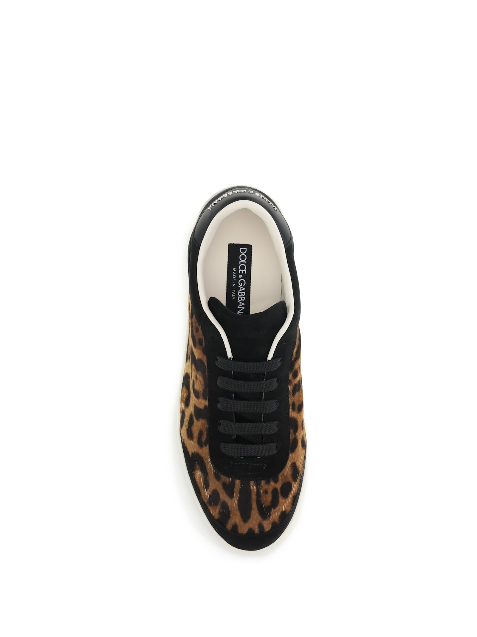 Dolce & Gabbana Men Saint Tropez Leopard Sneakers In Brown