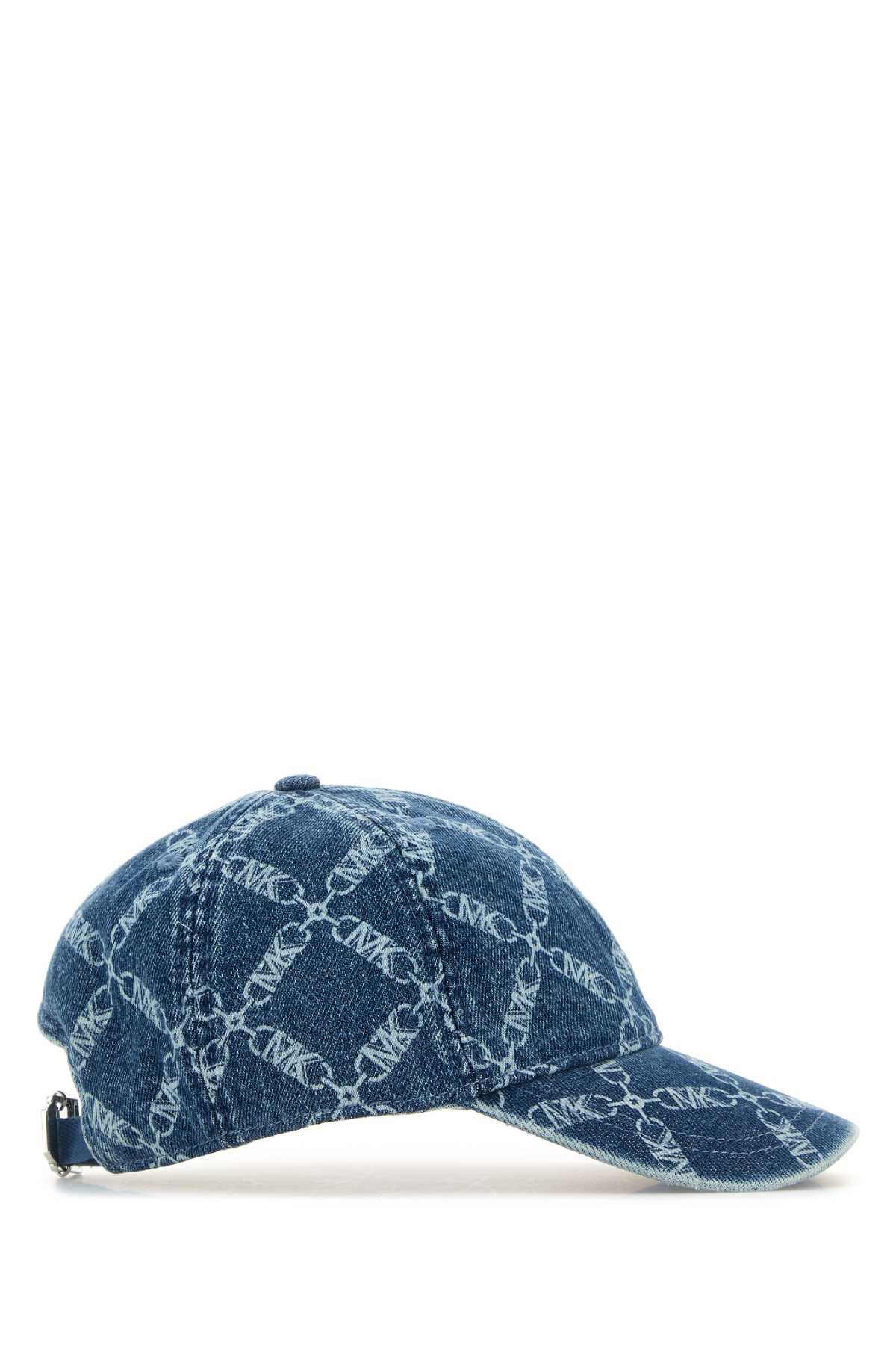 MICHAEL KORS PRINTED DENIM BASEBALL CAP 