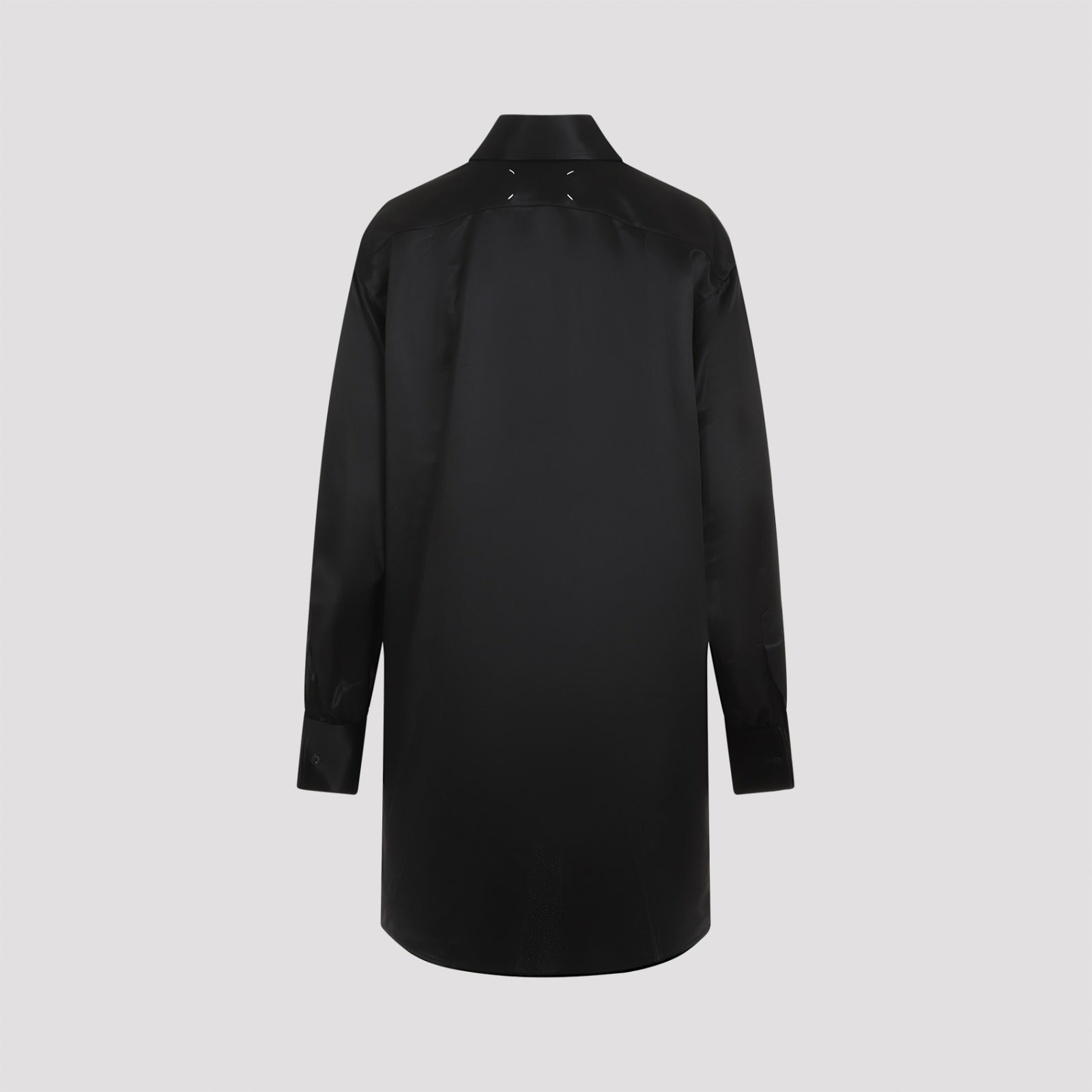 Shop Maison Margiela Silk Shirt In Black