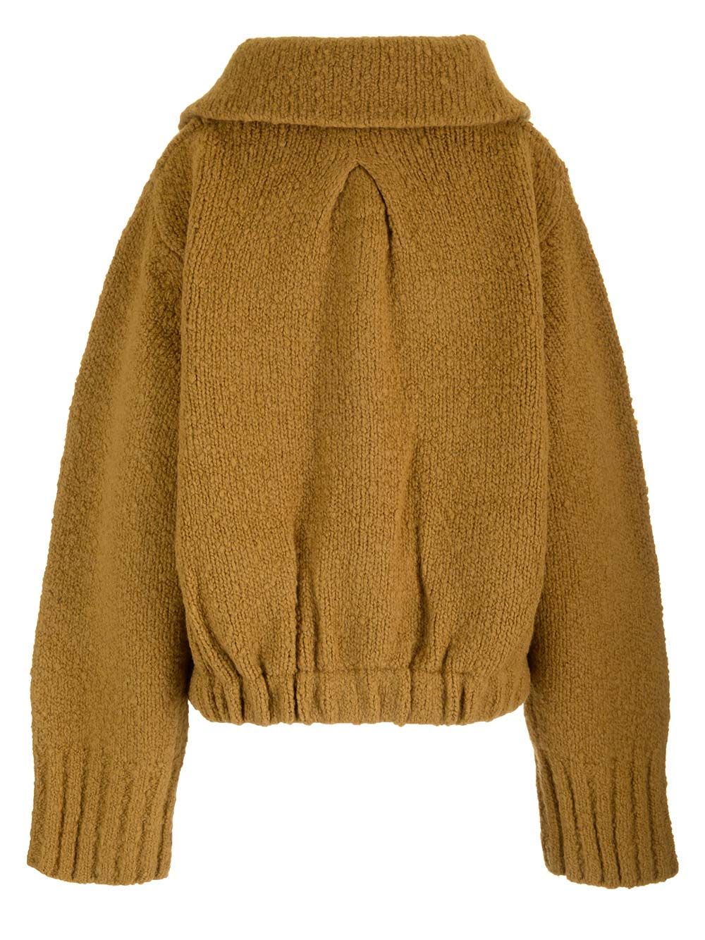 Shop Dries Van Noten Camel Wool Cardi-jacket In Brown