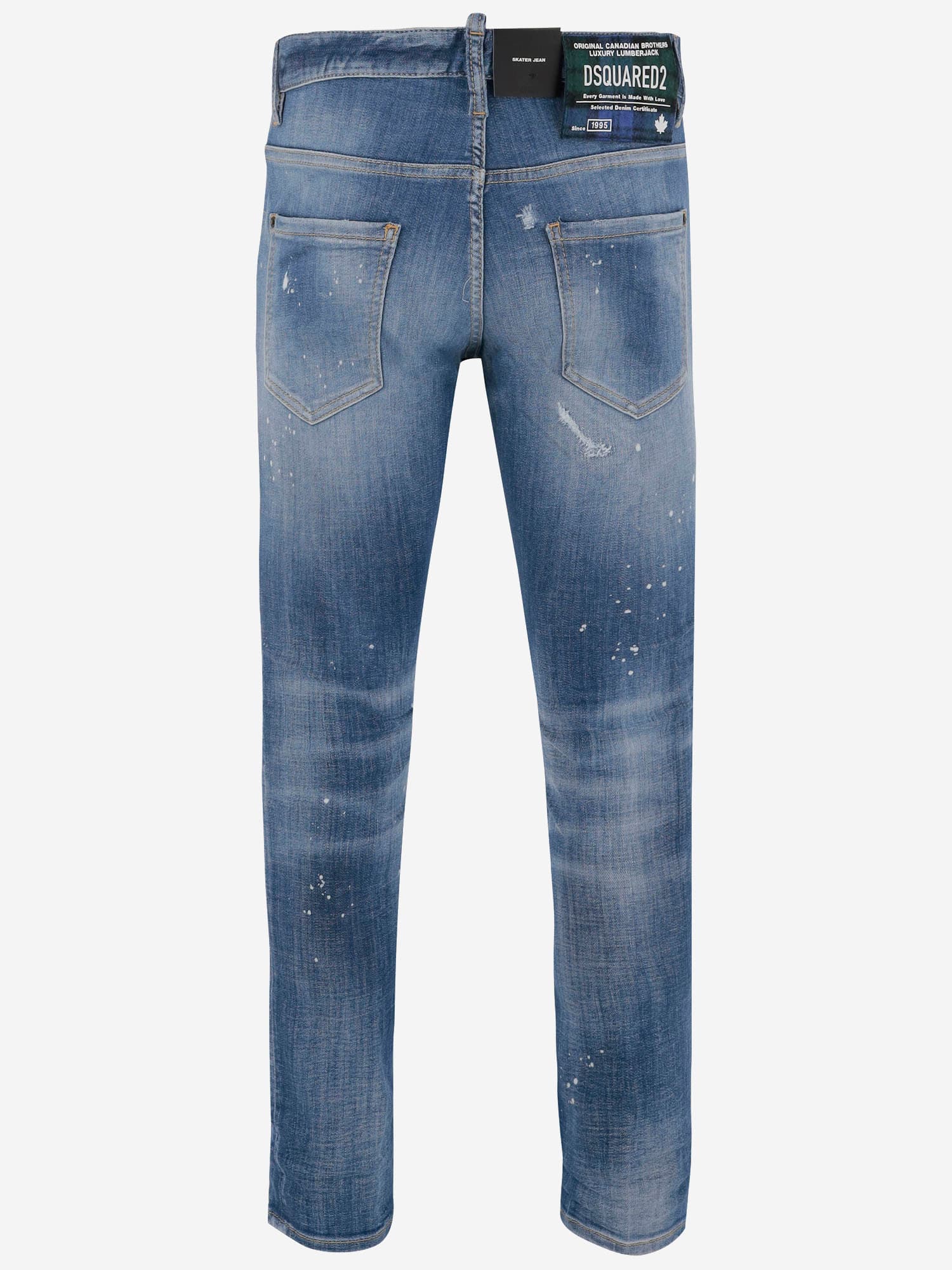 Dsquared2 Dsquared Men Slim Jeans With A Lived-in Effect In Blue