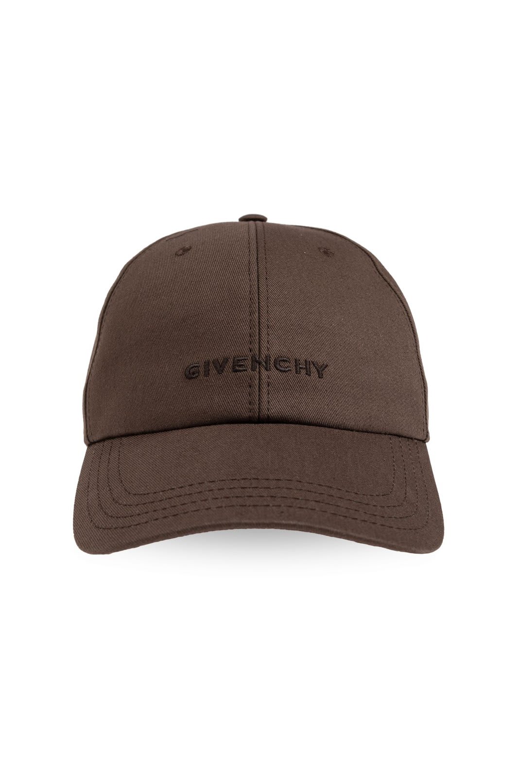 Shop Givenchy Logo Embroidered Baseball Cap In Marrone