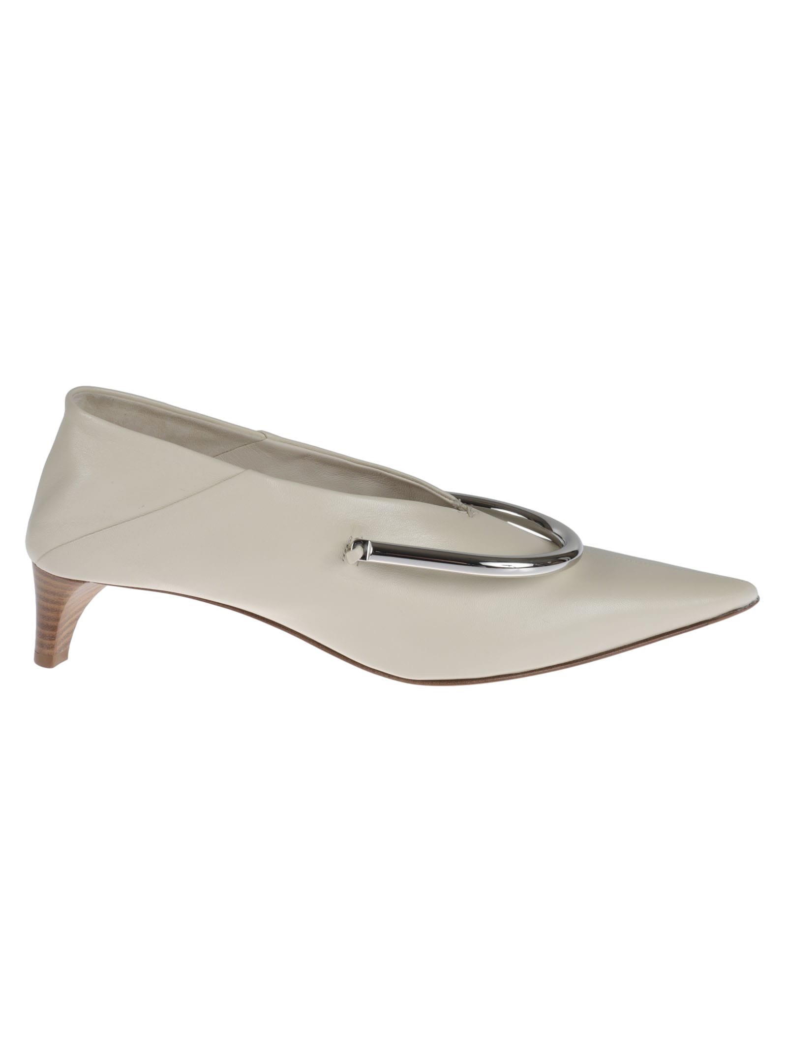 Jil Sander Pointed-toe 450mm Pumps In Panna