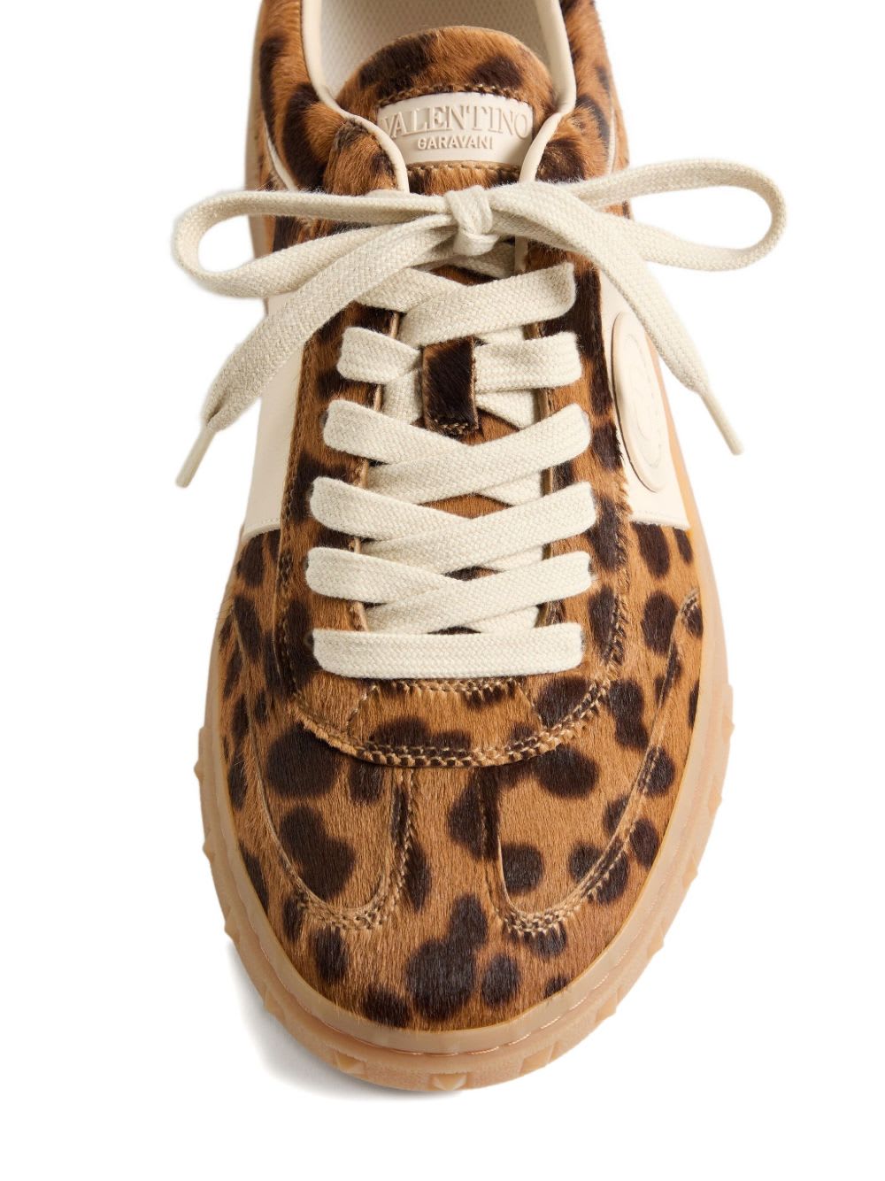 Valentino Garavani Upvillage Leopard Calf Hair Sneakers In Animal Print