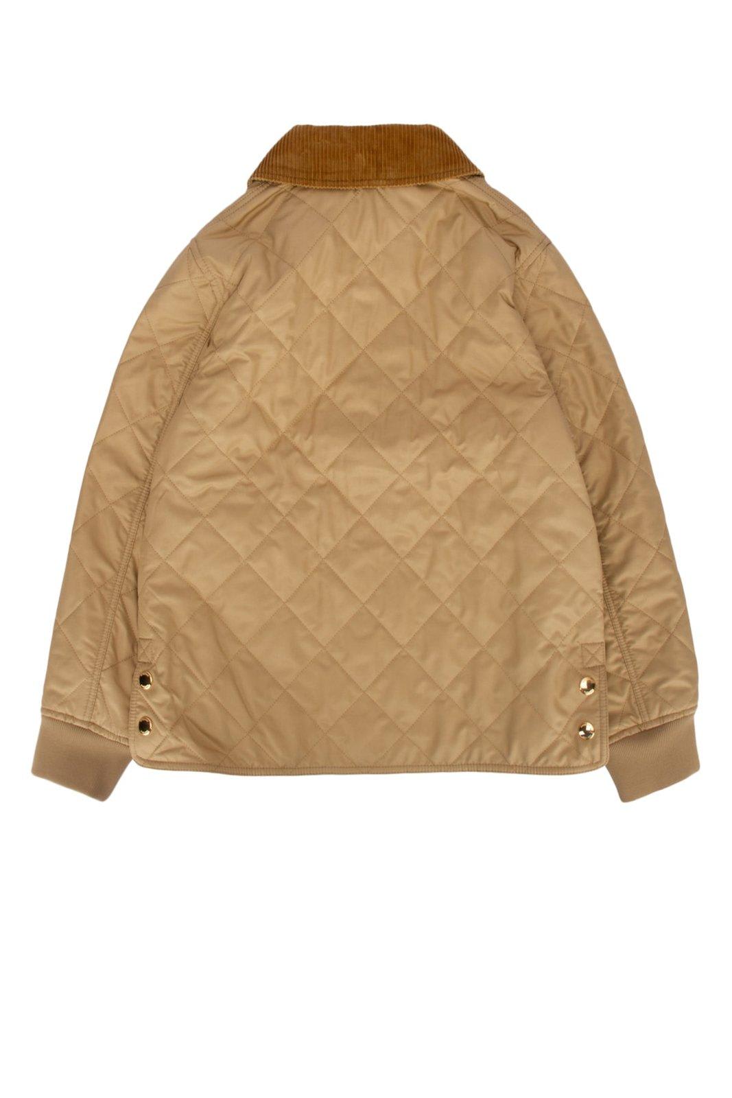 Shop Burberry Quilted Zipped Jacket In Archive Beige