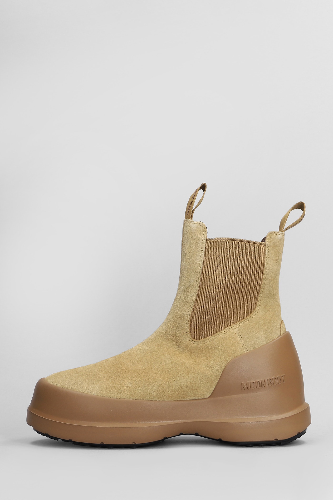 Shop Moon Boot Mb Luna Chelsea Ankle Boots In Leather Color Suede