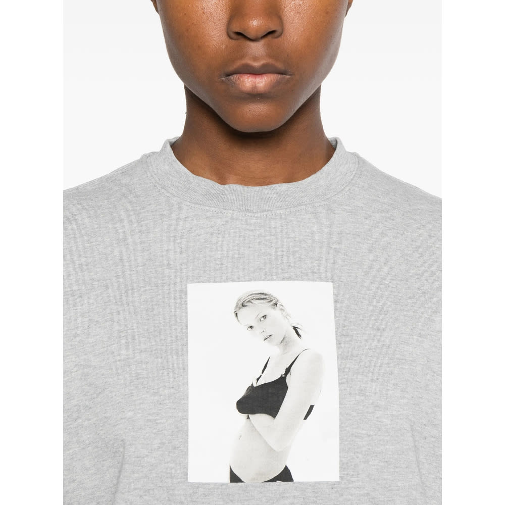 Calvin Klein Photographic-print Cotton Sweatshirt In Gray