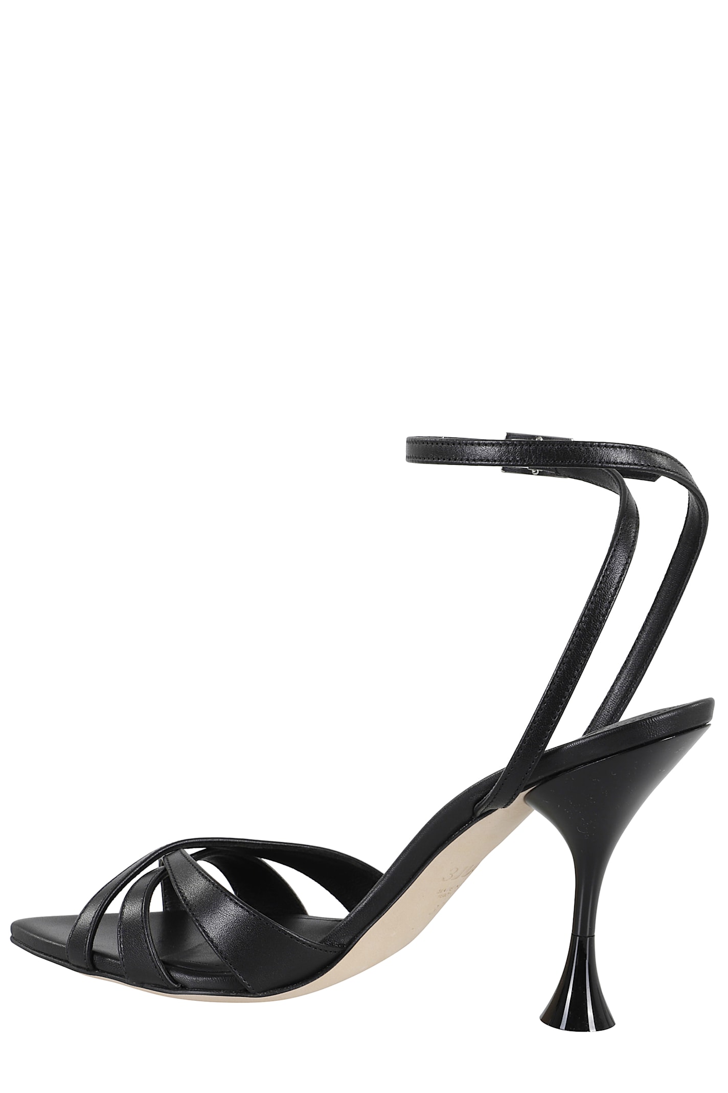 3juin 95mm Leather Sandals In Black