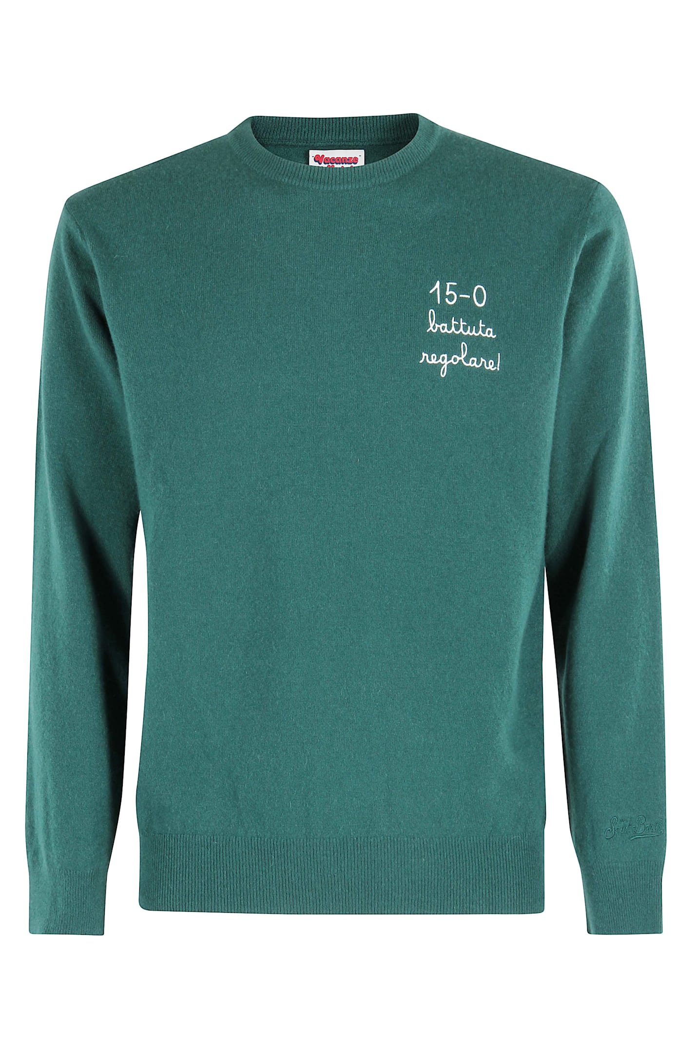 Mc2 Saint Barth Heron Light Crew-neck Sweater In Green