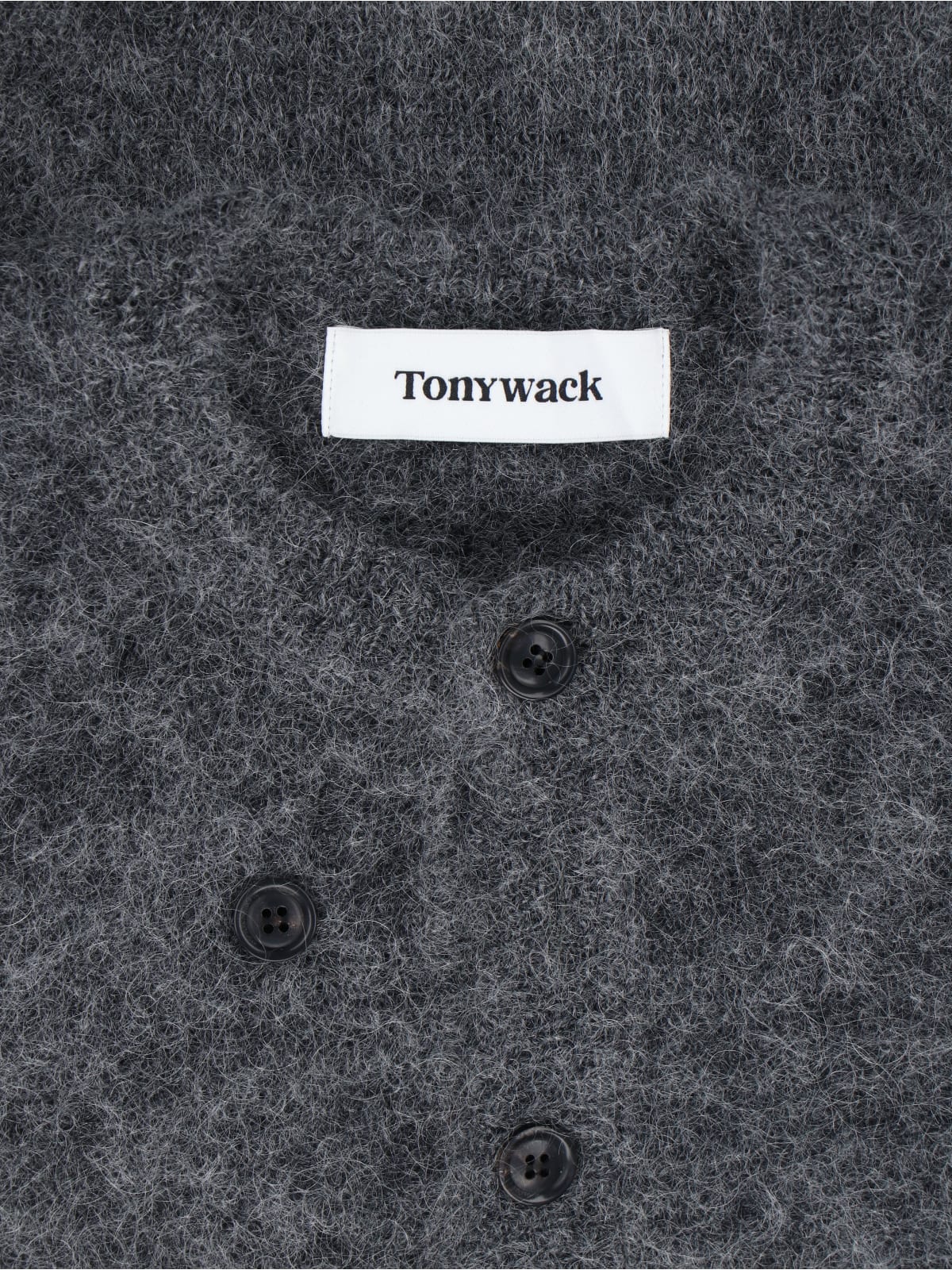 Tonywack Soft Textured Long Sleeve Crew Sweater In Gray