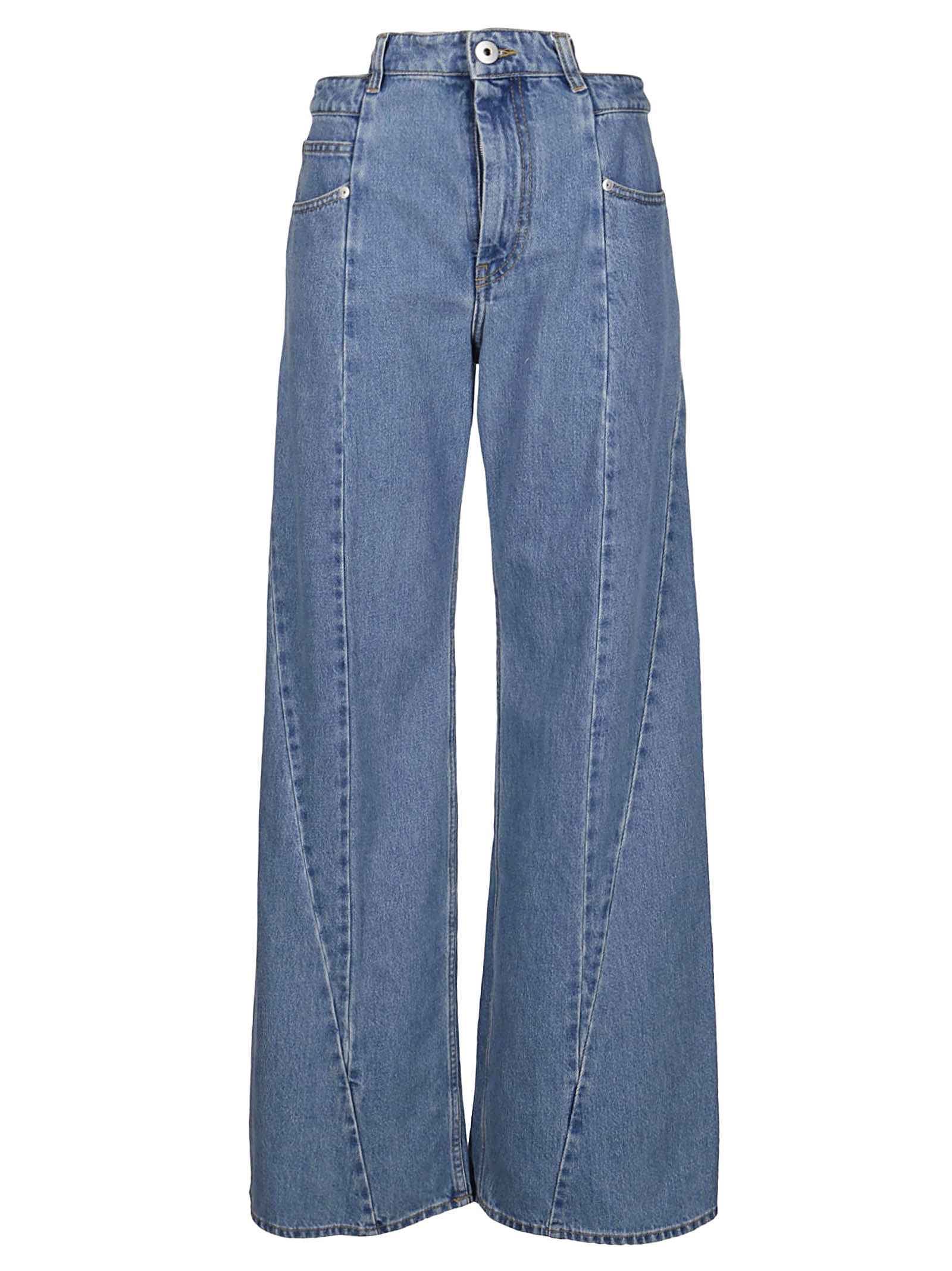 Maison Margiela Décortiqué Denim Jeans Blue In Blue