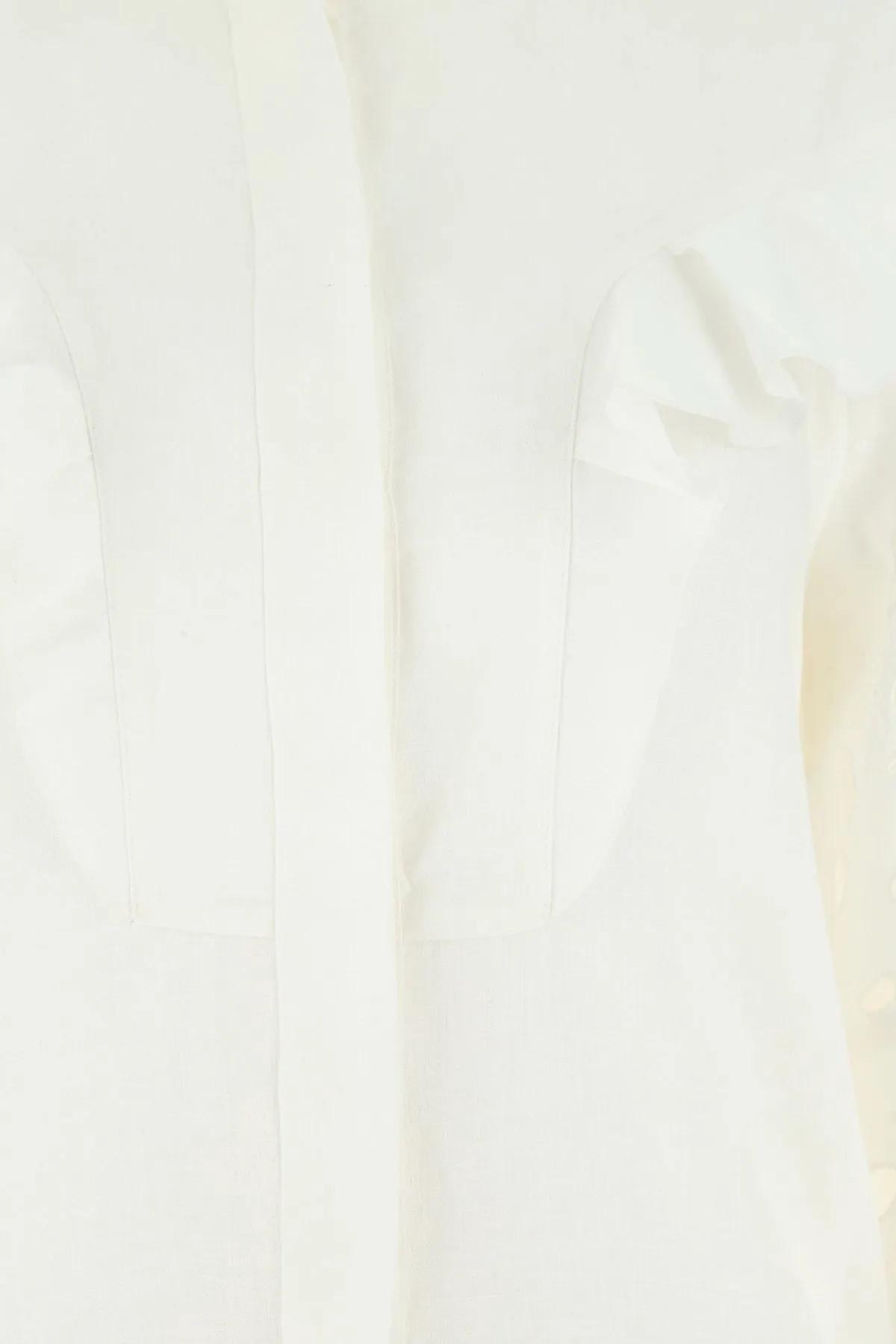 Chloé Ruffled Yoke Blouse In 107