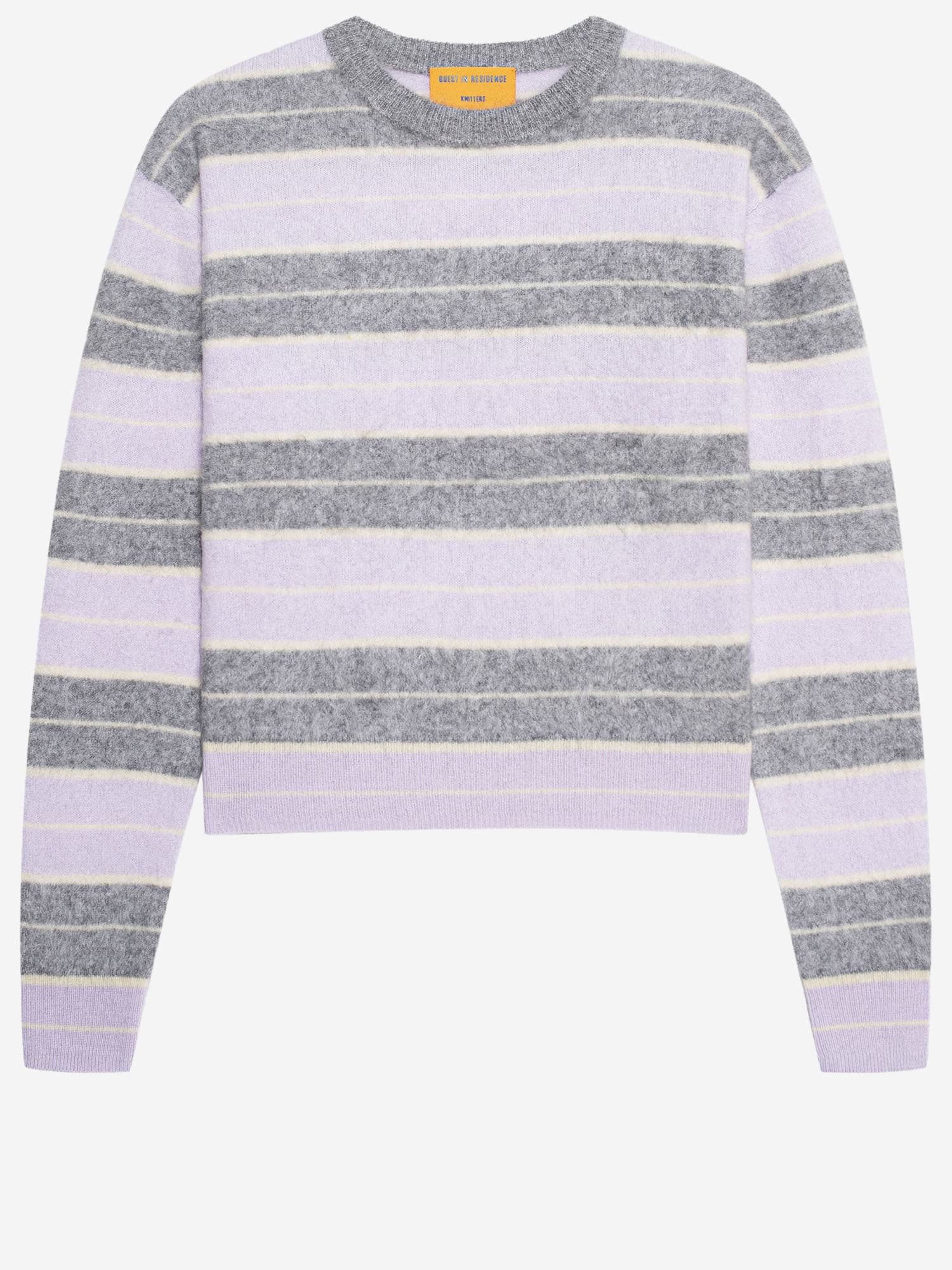 Guest In Residence Cashmere Sweater With Striped Pattern In Gray