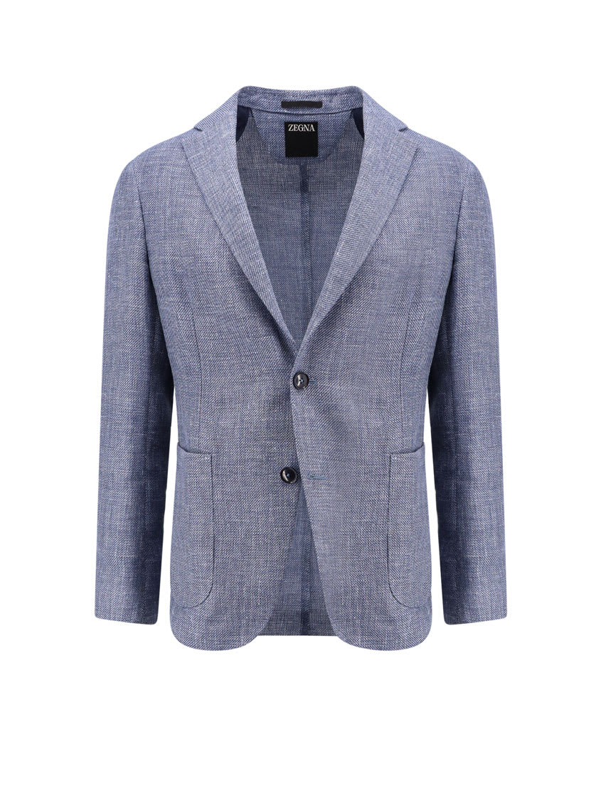 Shop Zegna Blazer In Blue