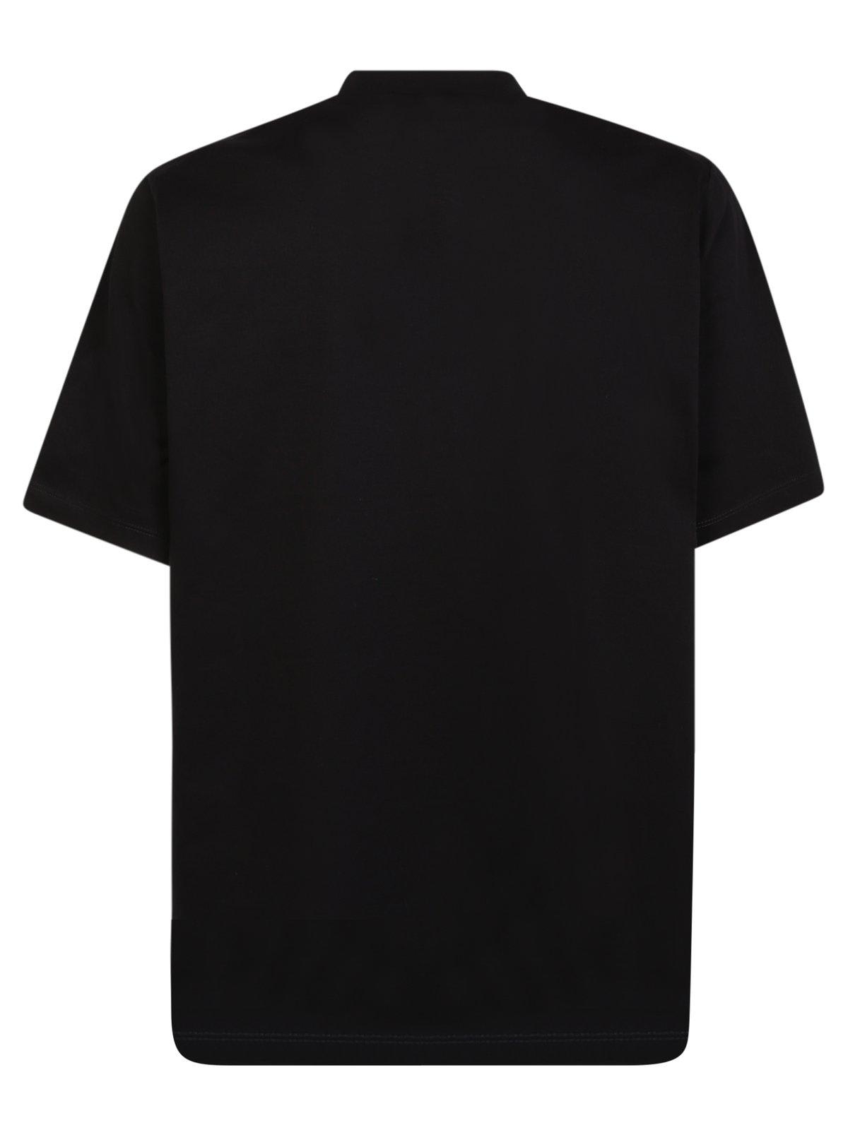 Shop Dsquared2 Logo Printed Crewneck T-shirt In Black