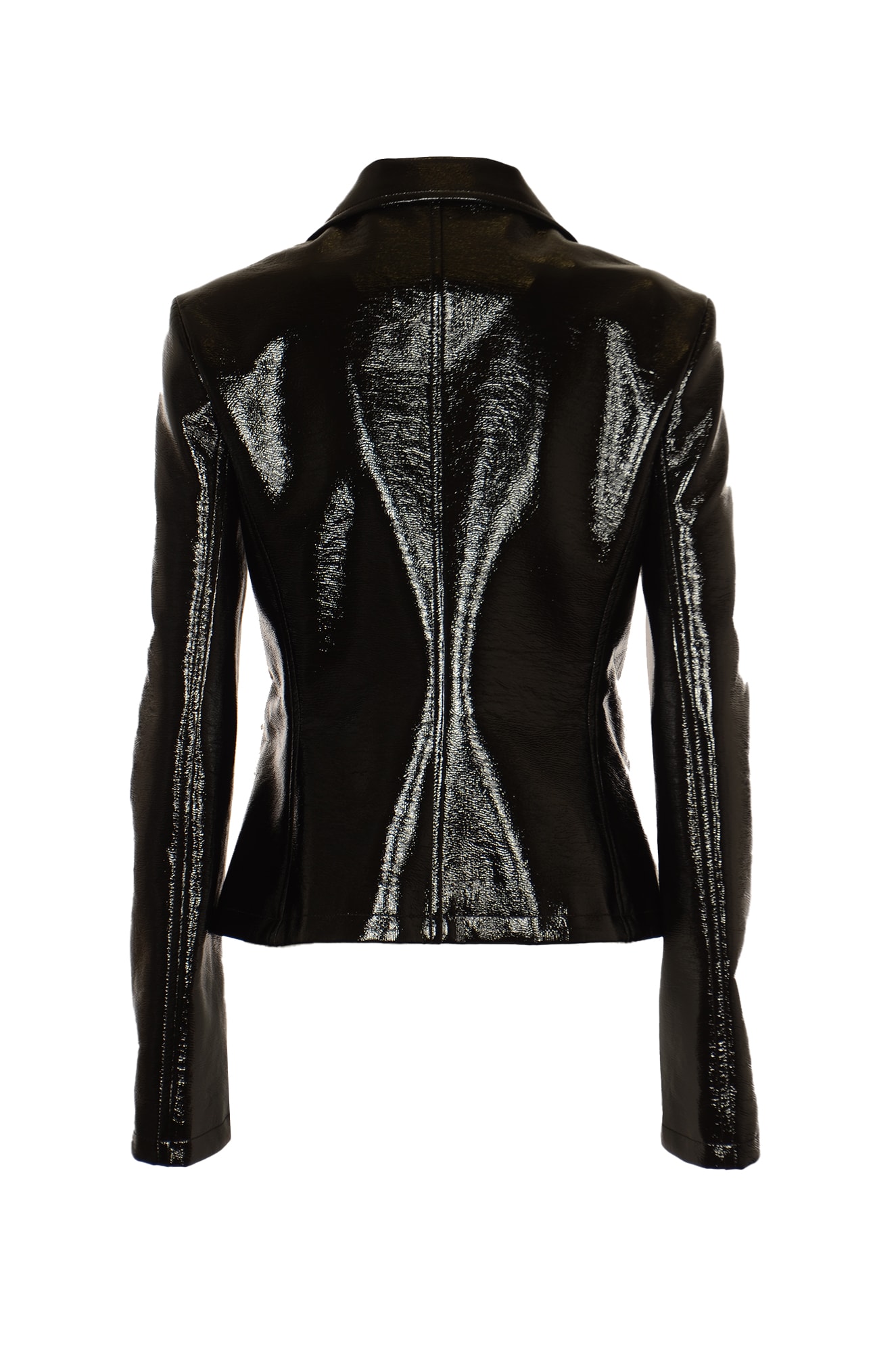 Shop Courrèges Glossy Jacket In Black