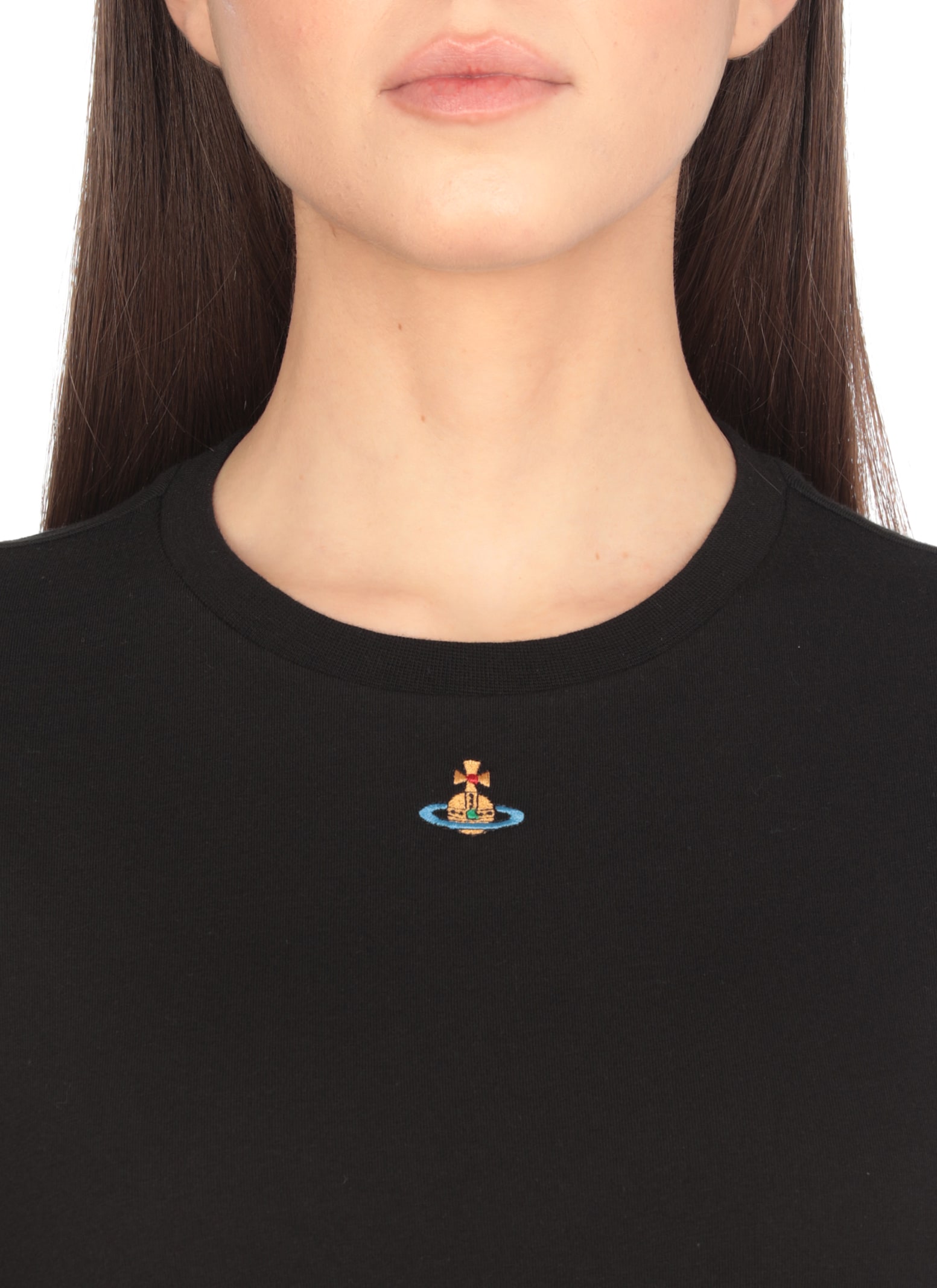 Vivienne Westwood Black Celestial Embroidered T-shirt In Black