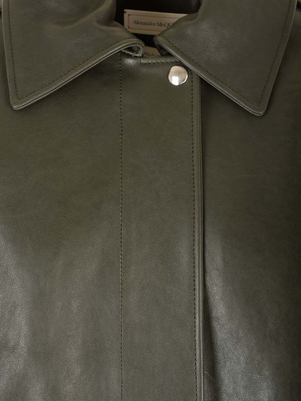 Shop Alexander Mcqueen Aviator Bomber Jacket In Green