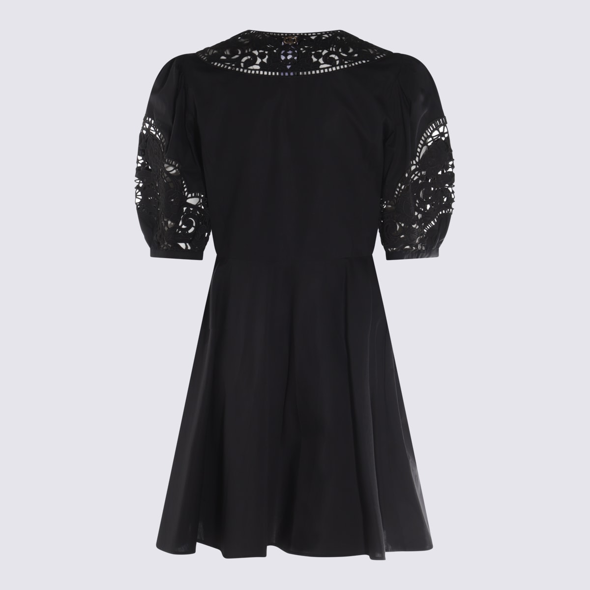Shop Twinset Black Cotton Mini Dress