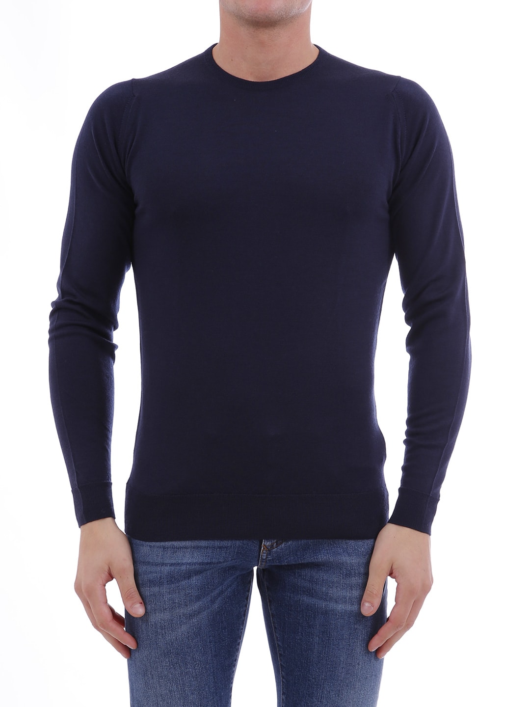 John Smedley Blue Sweater In Merino Wool