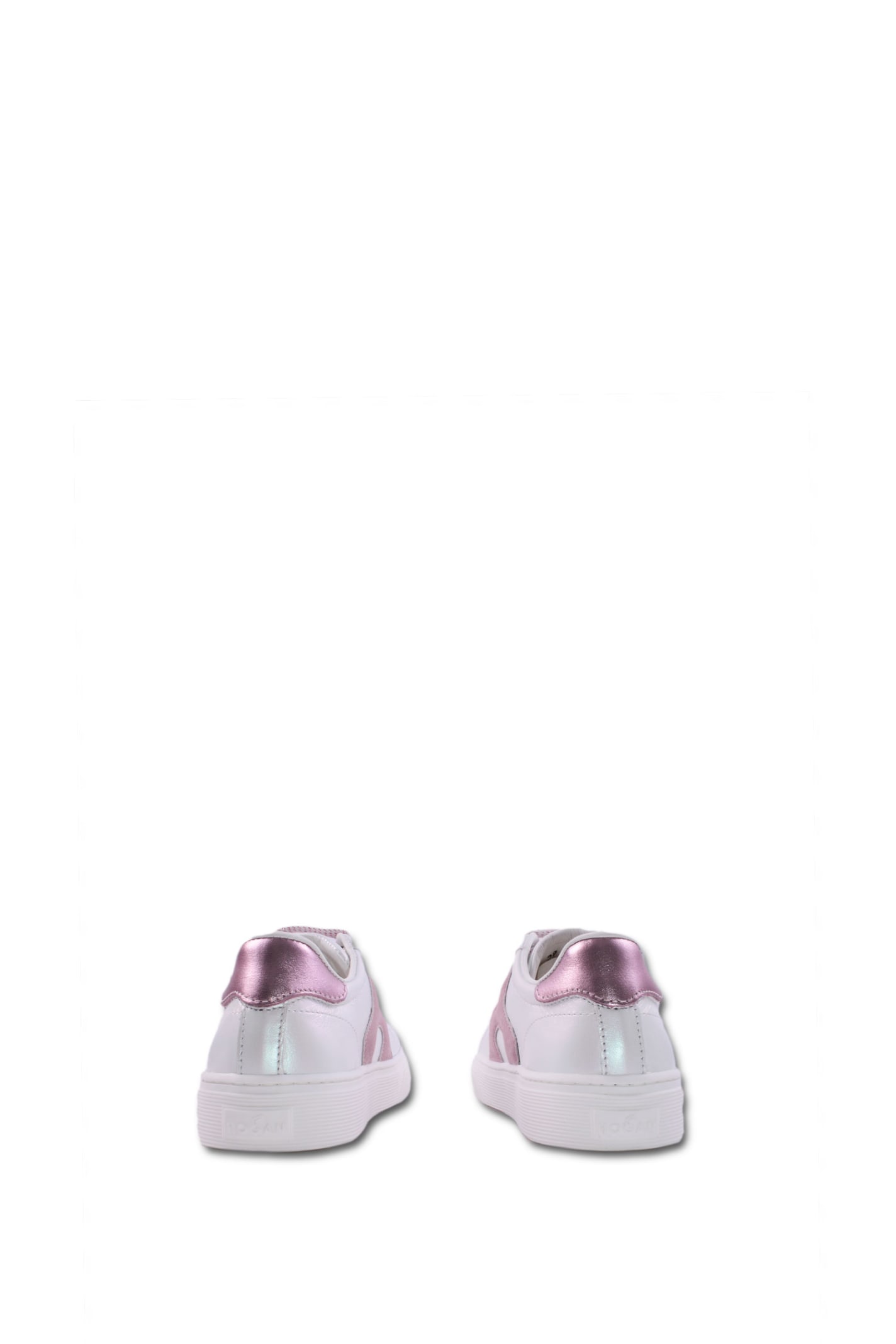 Shop Hogan Sneakers In Pearled Smooth Leather In White