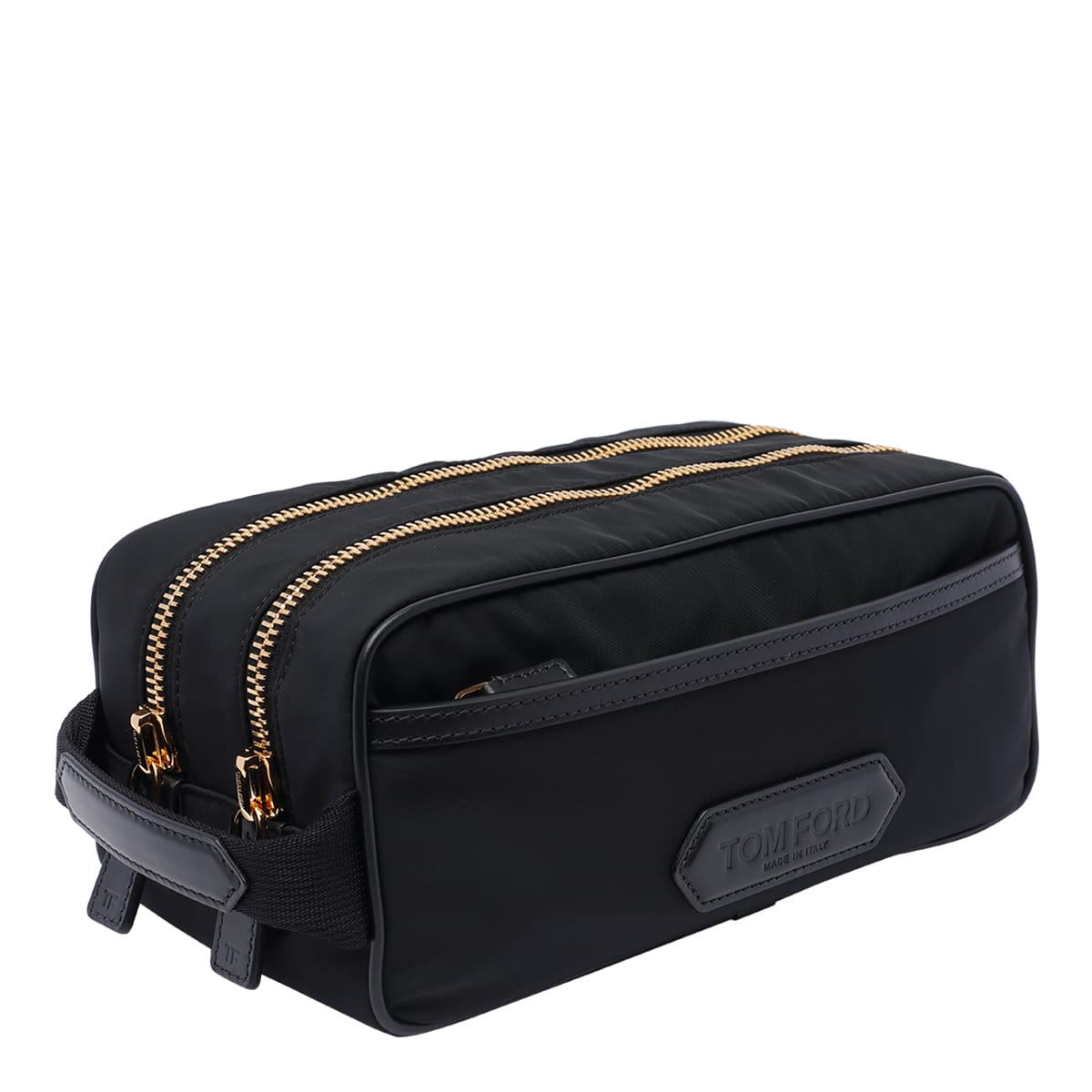 Shop Tom Ford Logo Trousse In Black