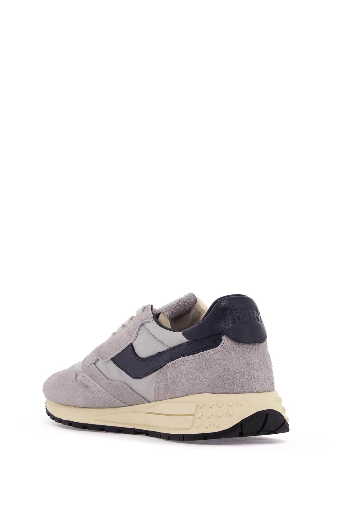 Autry Gray Suede And Nylon Reelwind Low Sneakers And Space