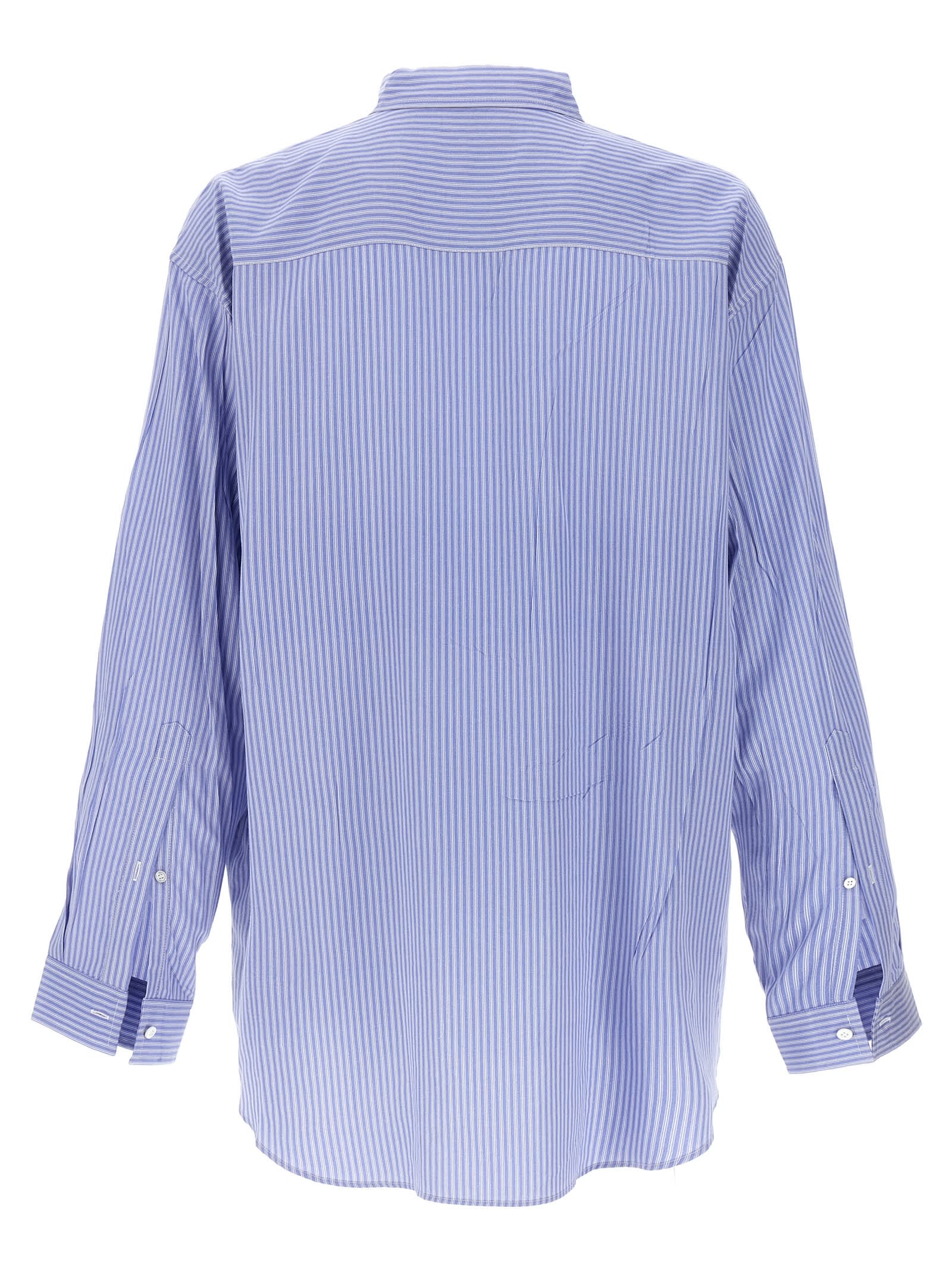 Shop Balenciaga Fluid Shirt In Light Blue