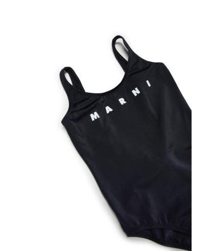 Shop Marni Costume Con Logo In Black