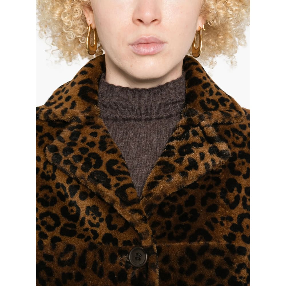Salvatore Santoro Animal-print Leather Coat In Black