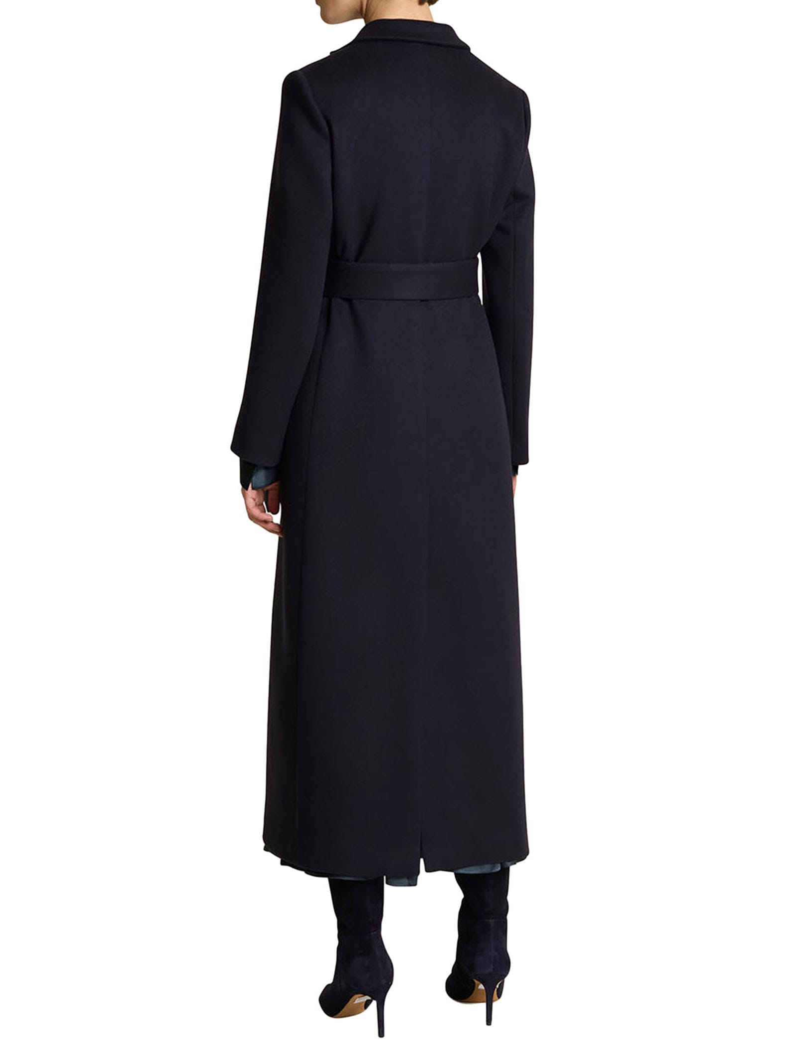 Shop Kiton Coat Cashmere In Blue