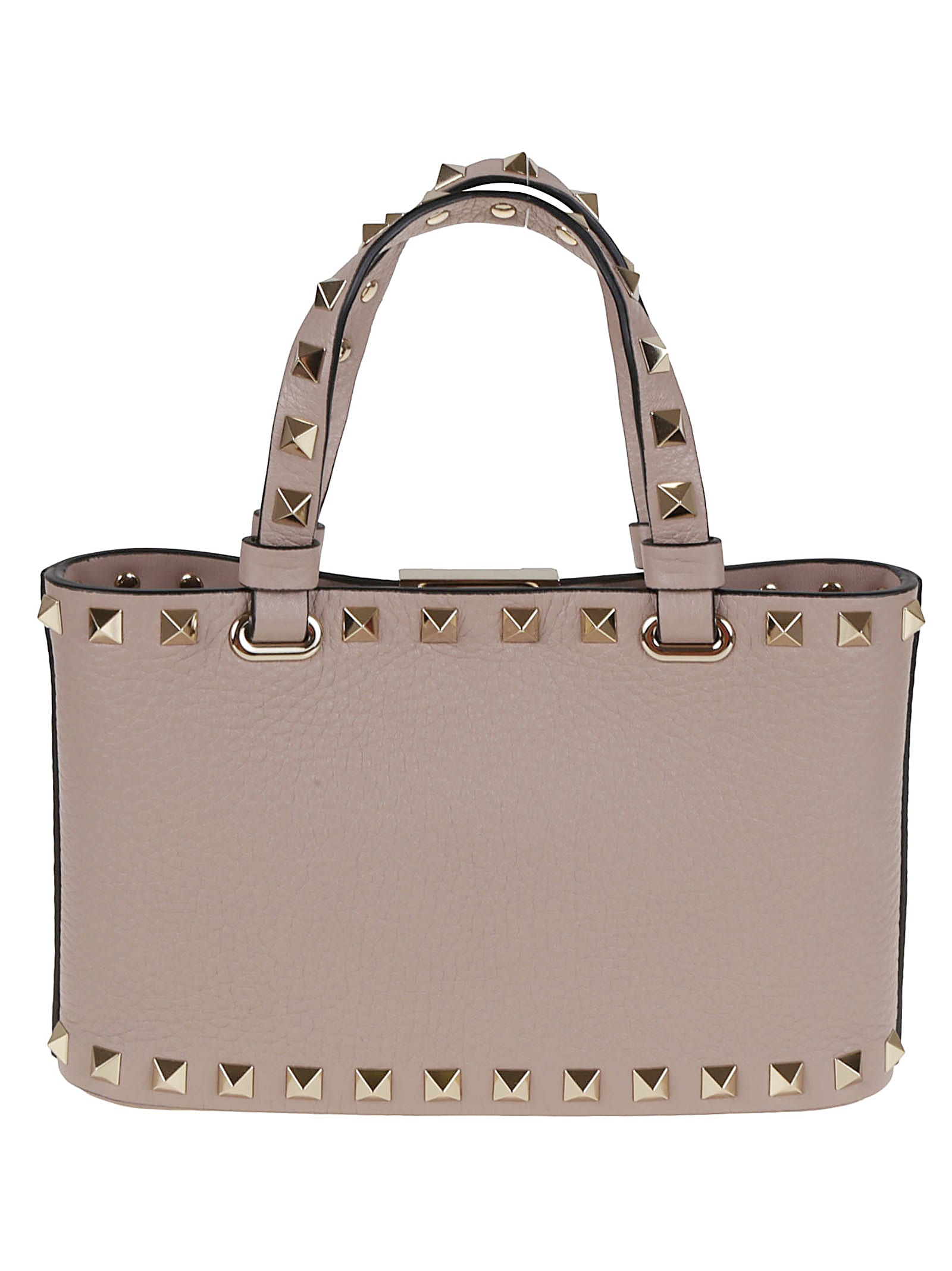 Valentino Garavani Mini Rockstud Shopping Bag In Neutral