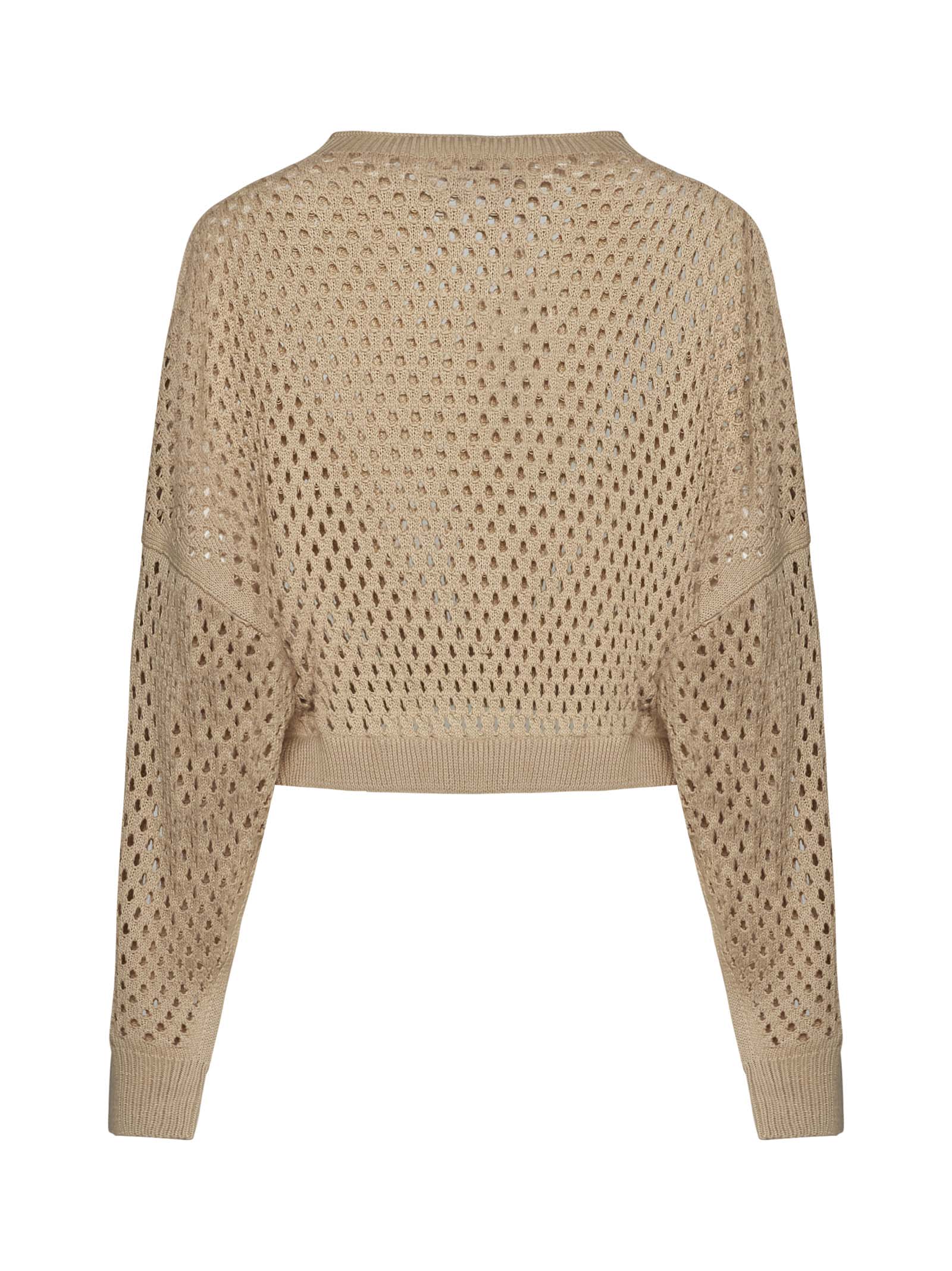 Shop Semicouture Sweater In Camel Light
