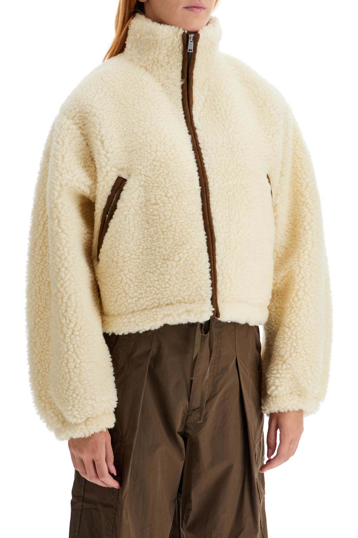 Shop Marant Etoile Teddy Mackensy Jacket In Beige